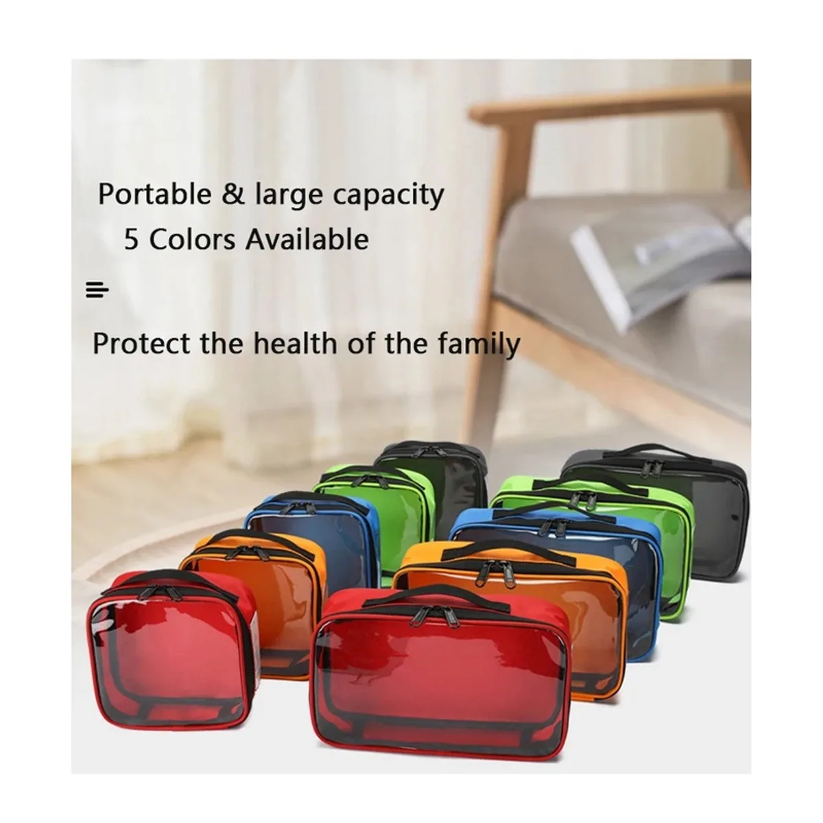 Red/Blue/Orange/Black/Camp Green/Yellow /Grey emergency waist bags detail view 4 - SKU 08815