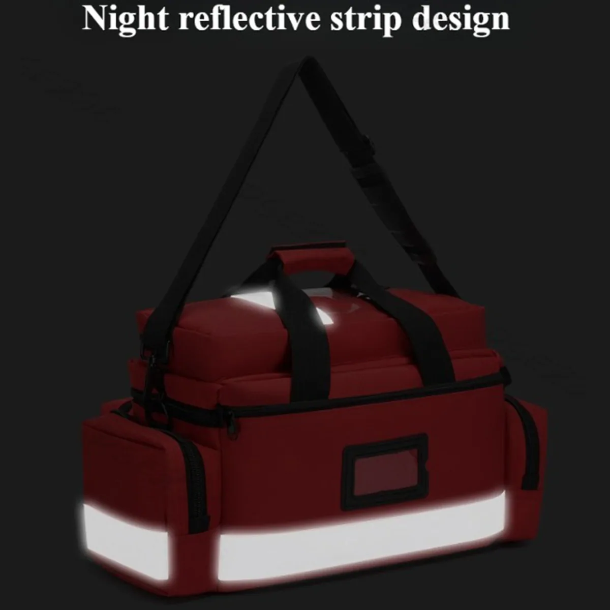 Red/Navy Blue portable first aid bags detail view 5 - SKU 08816