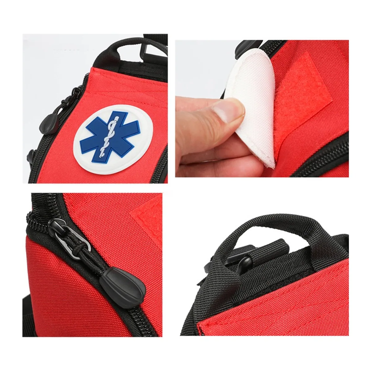 Red/Black emergency waist bags detail view 6 - SKU 08817
