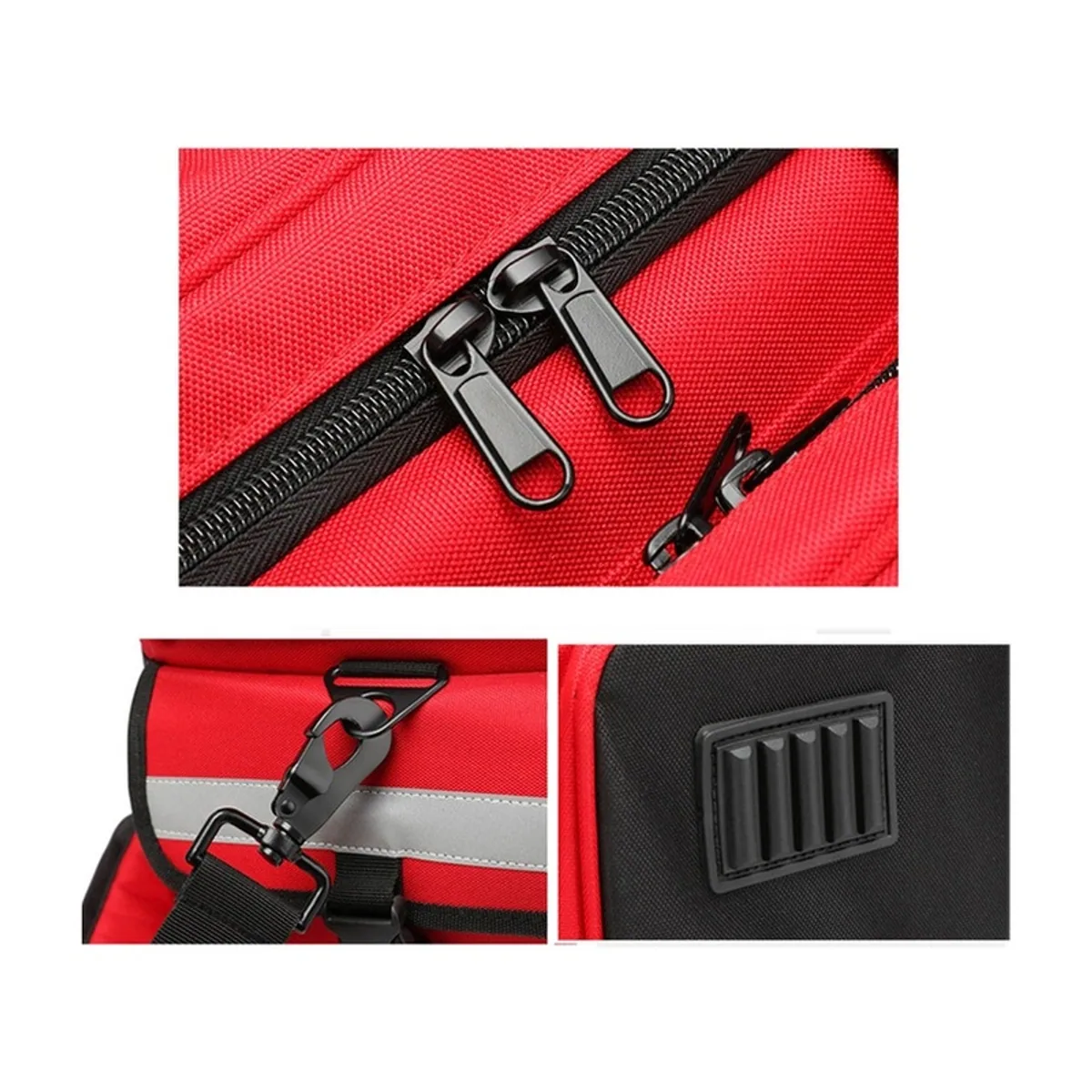 Red/Royal Blue/Military Green/Orange portable first aid bags detail view 5 - SKU 08818