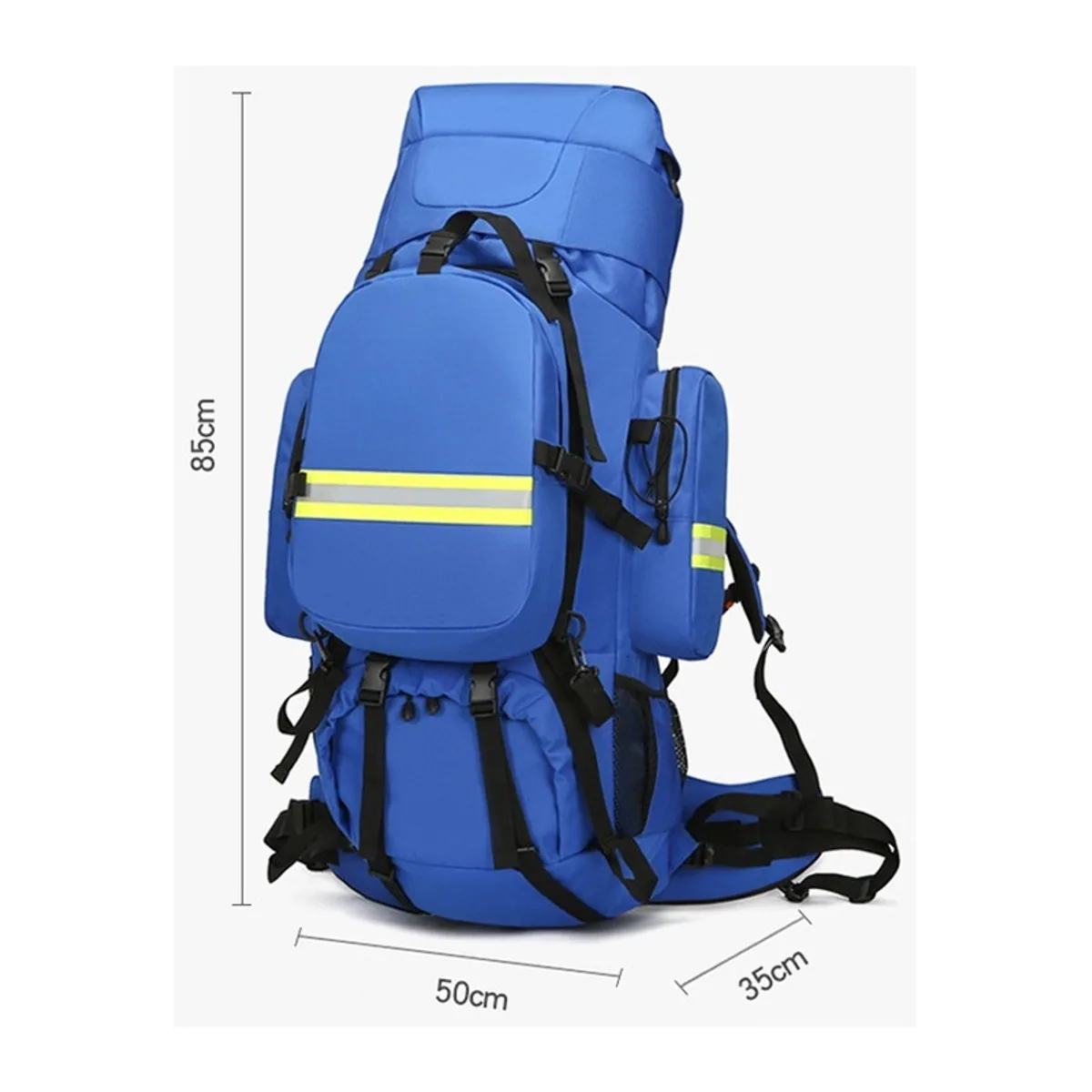 Royal Blue/Red/Orange outdoor rescue backpacks detail view 1 - SKU 08822