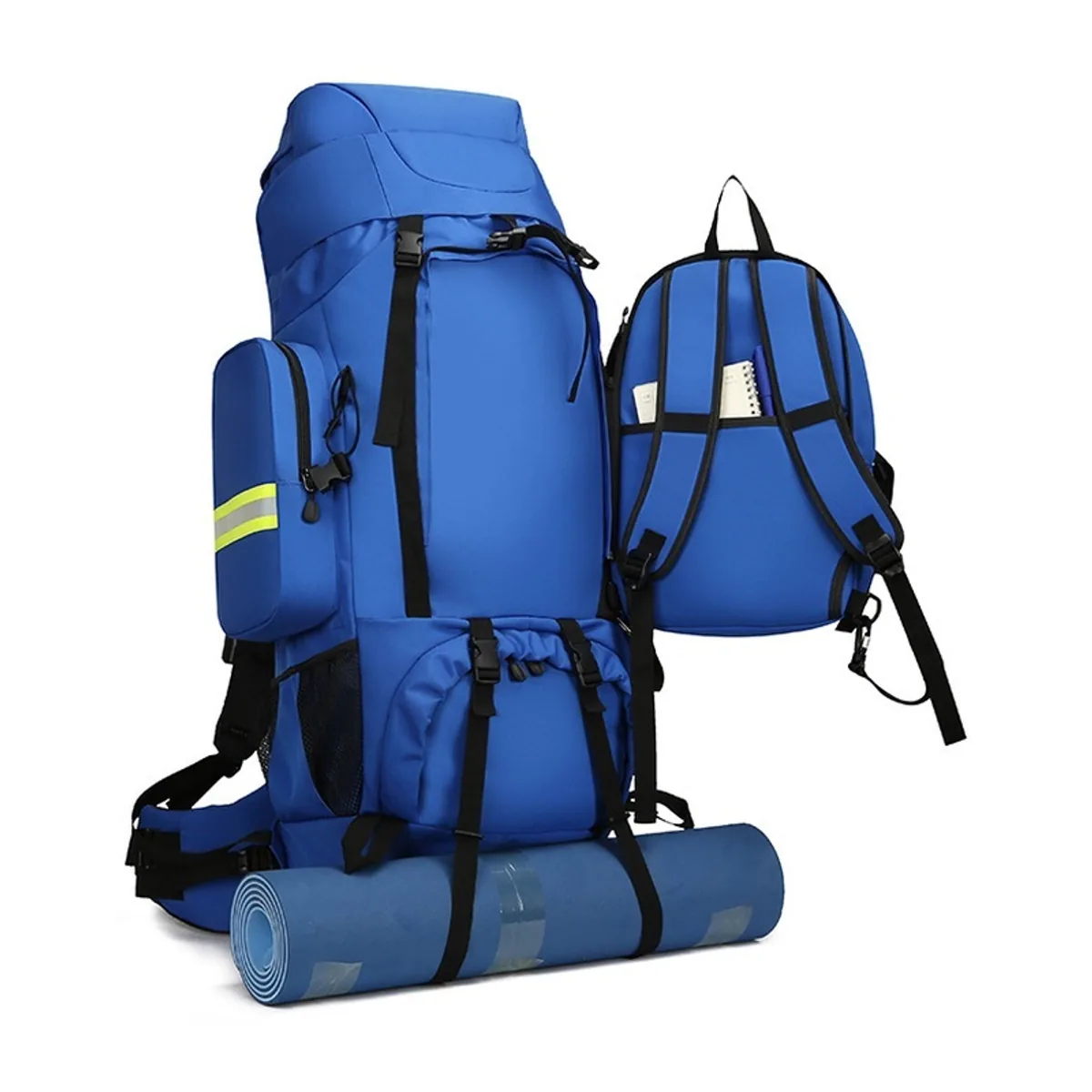 Royal Blue/Red/Orange outdoor rescue backpacks detail view 2 - SKU 08822