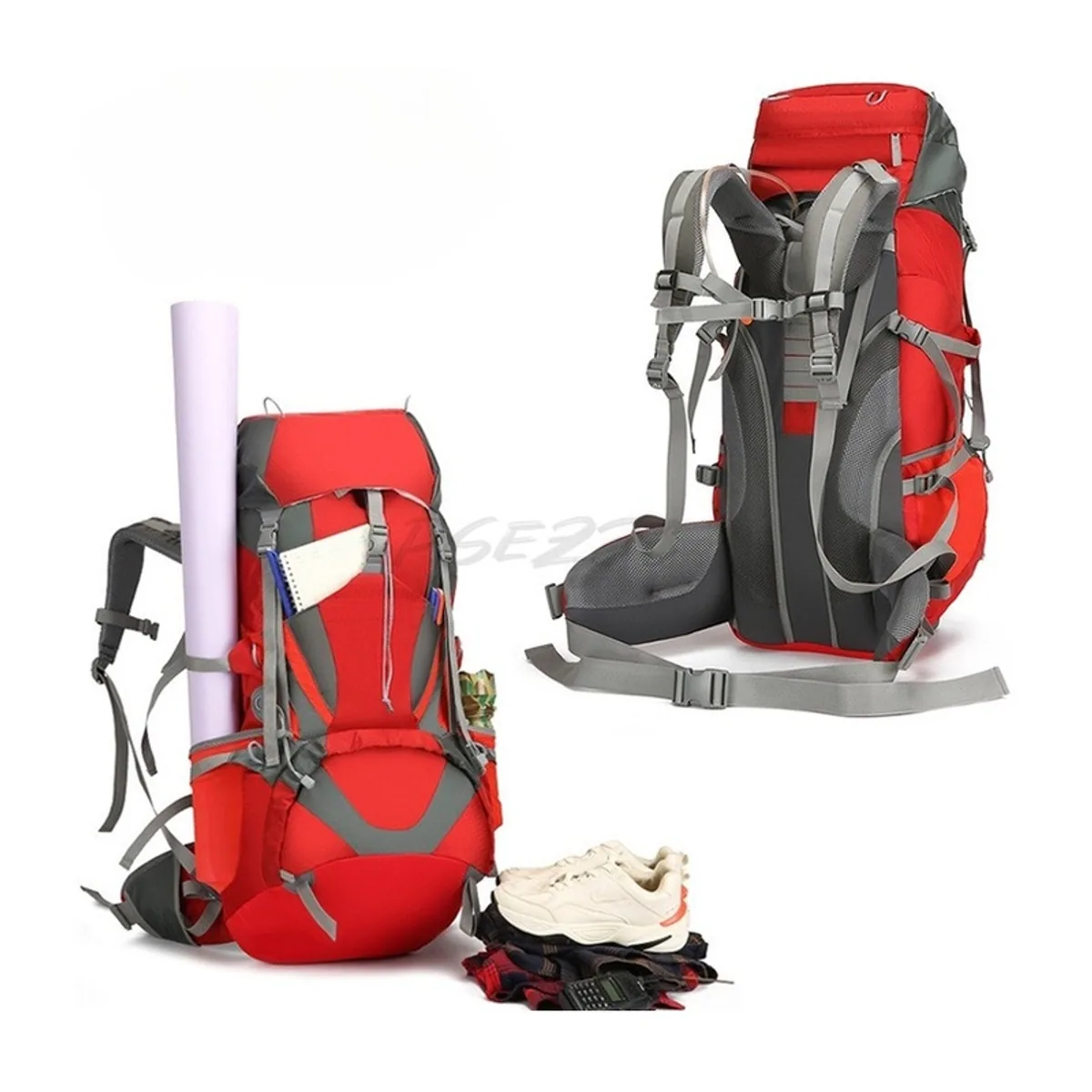 Red outdoor rescue backpacks detail view 2 - SKU 08823