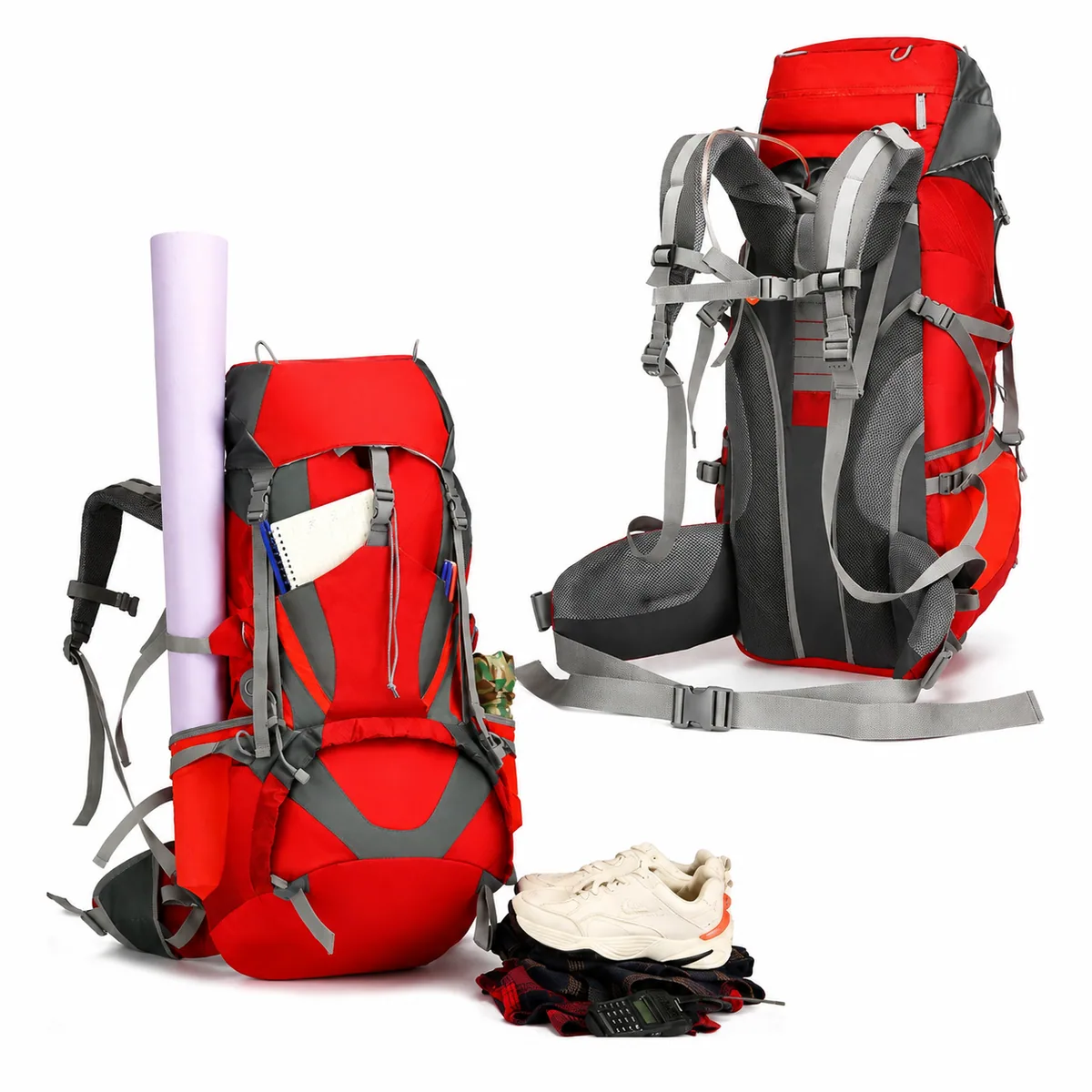 Red outdoor rescue backpacks detail view 5 - SKU 08823