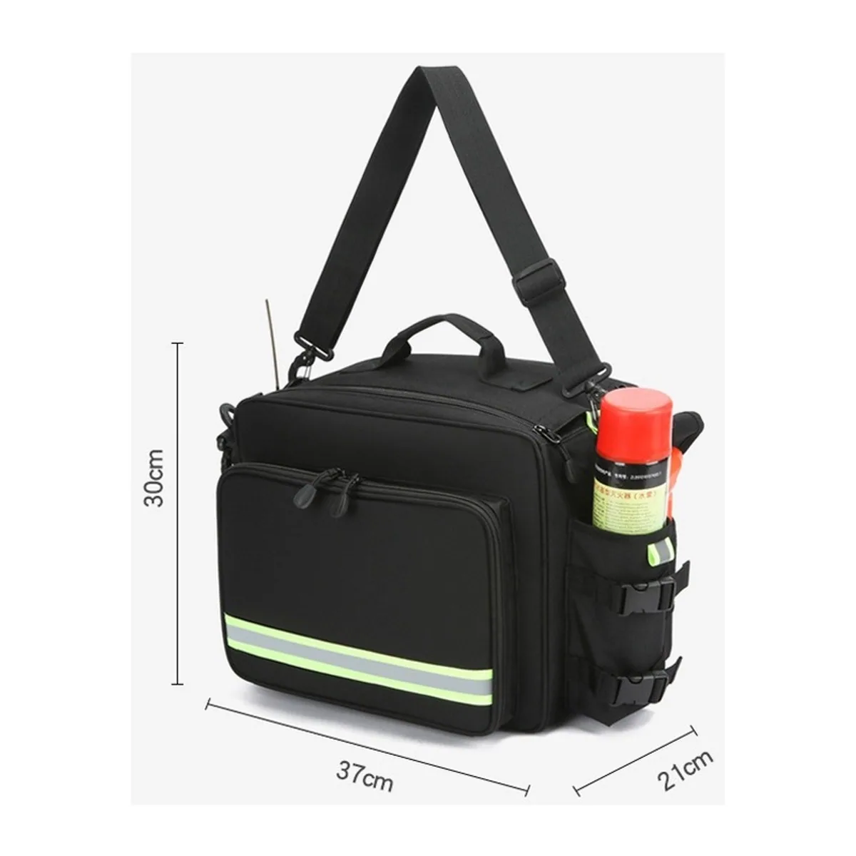 Black/Red/Orange portable first aid bags detail view 1 - SKU 08826