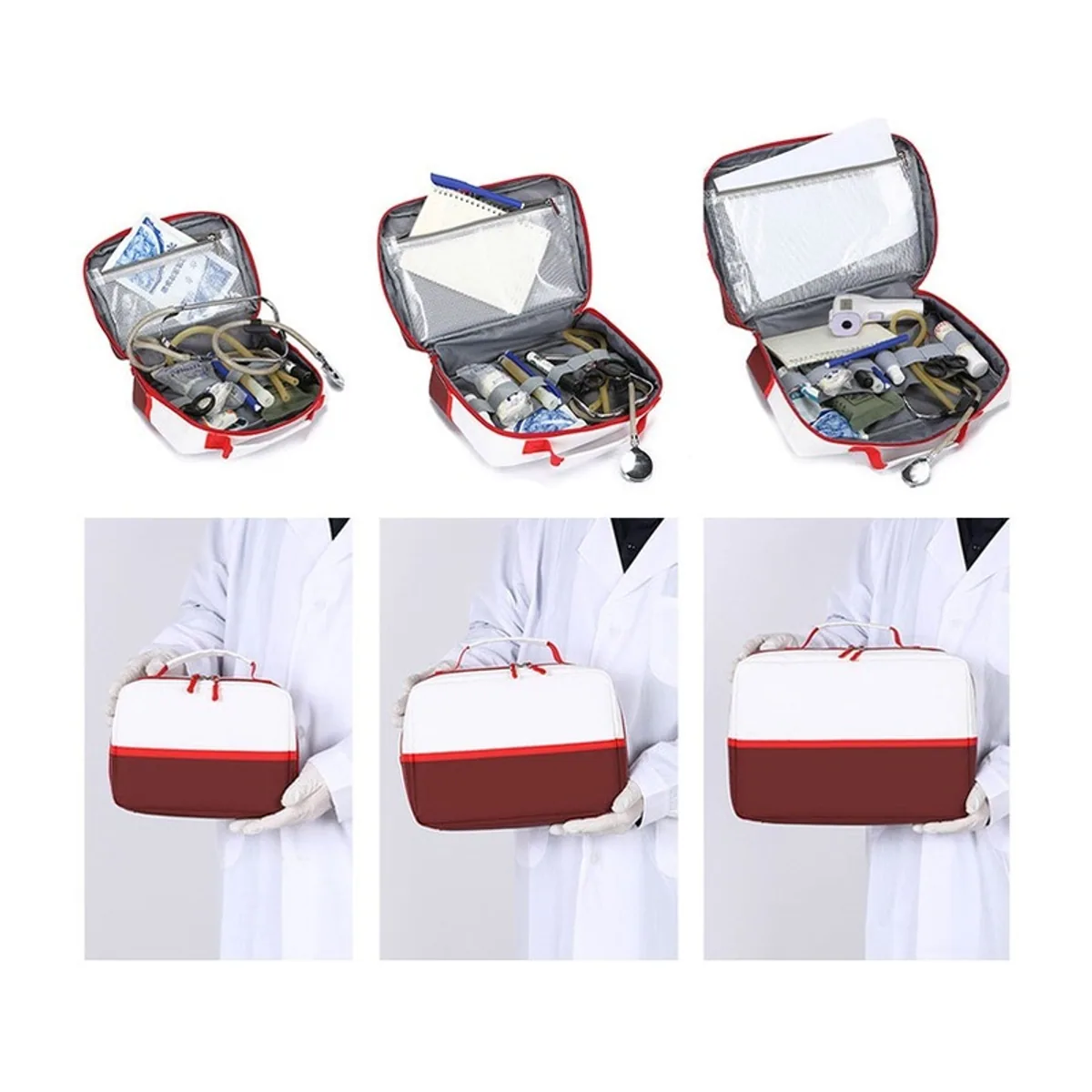 6 Colors portable first aid bags detail view 3 - SKU 08828
