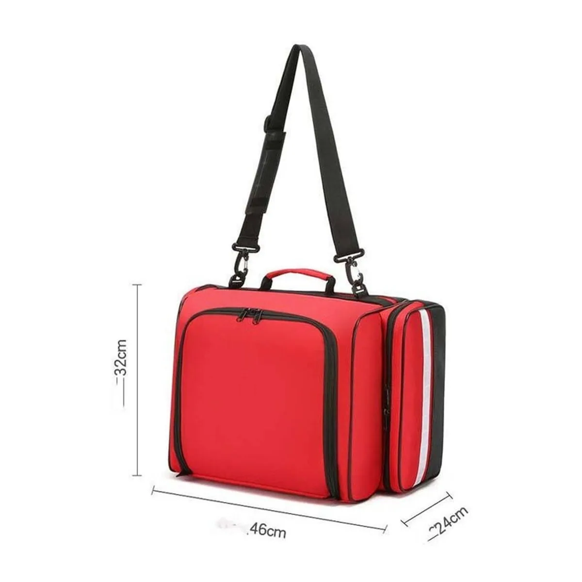 Red/Navy Blue portable first aid bags detail view 3 - SKU 08830