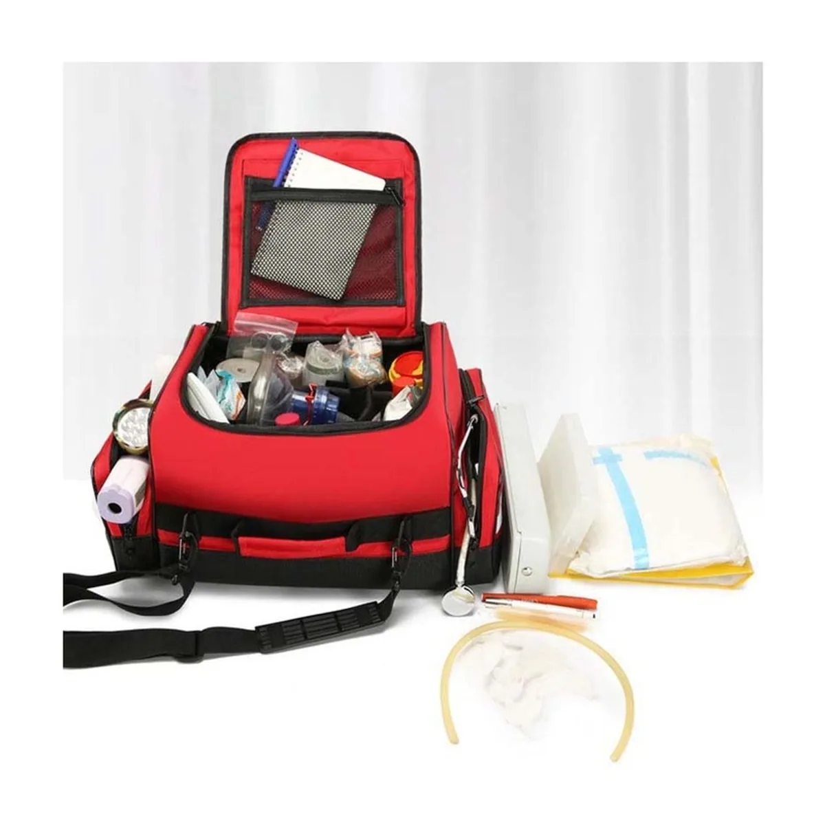 Red/Navy Blue portable first aid bags detail view 6 - SKU 08830