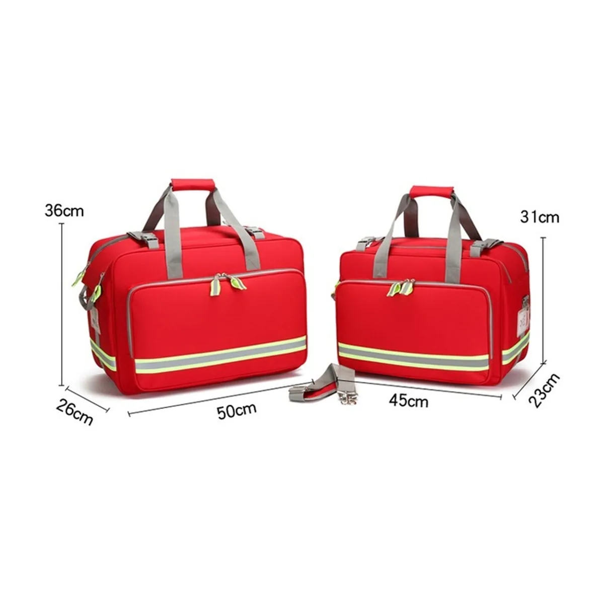 Red portable first aid bags detail view 3 - SKU 08831