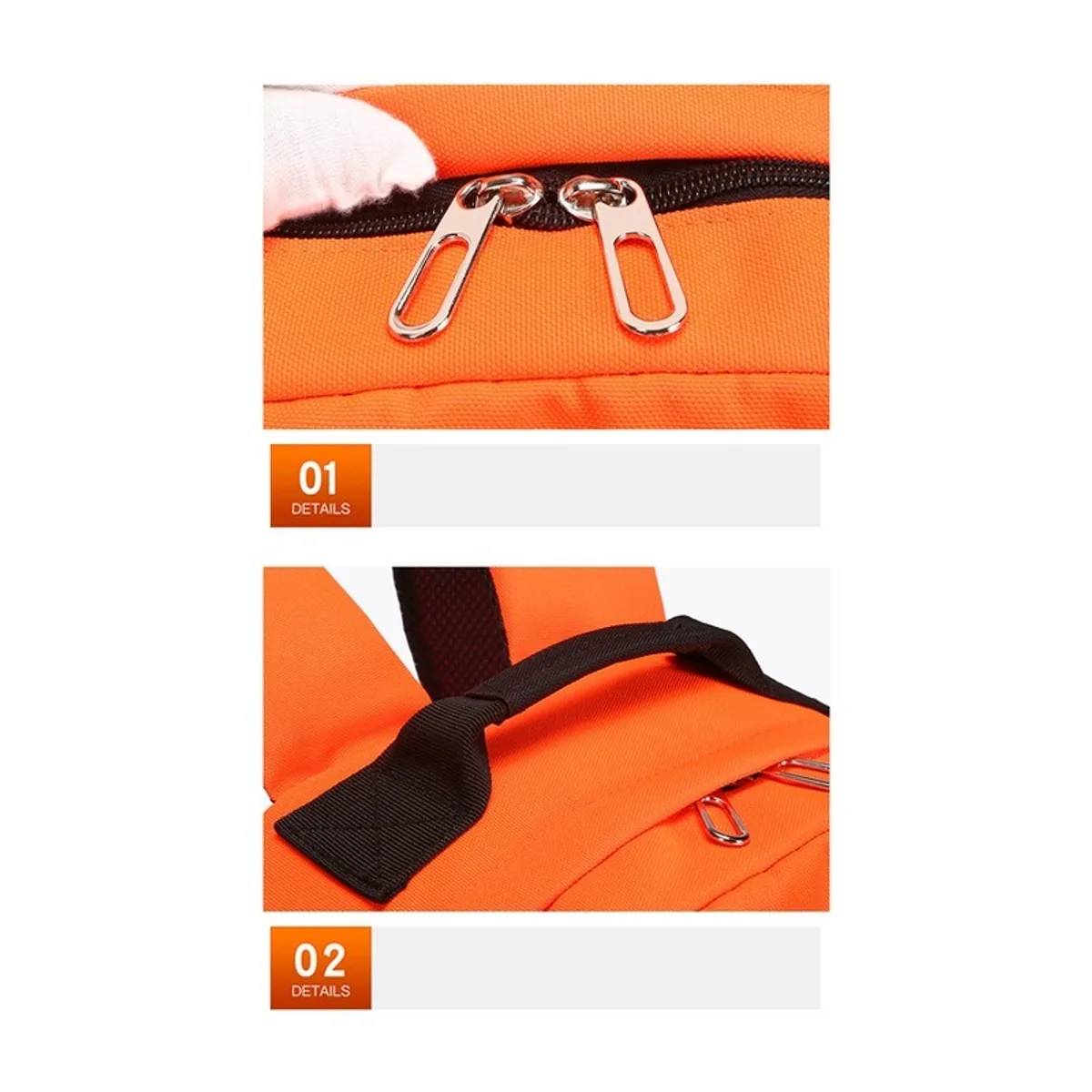 Red/Orange portable first aid bags detail view 2 - SKU 08832