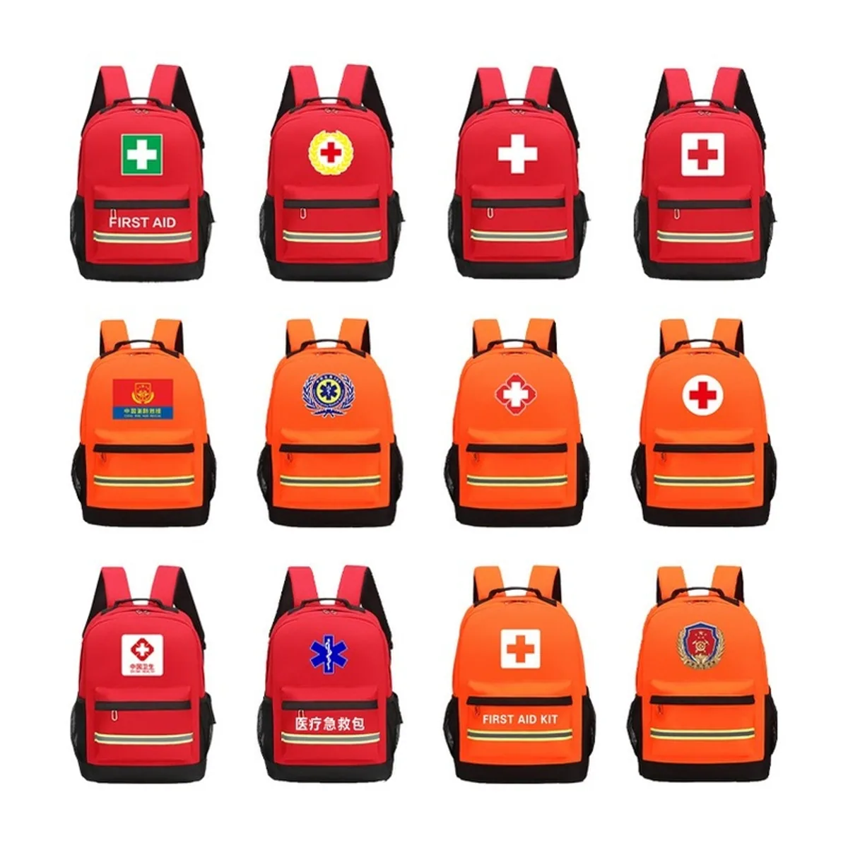 Red/Orange portable first aid bags detail view 5 - SKU 08832