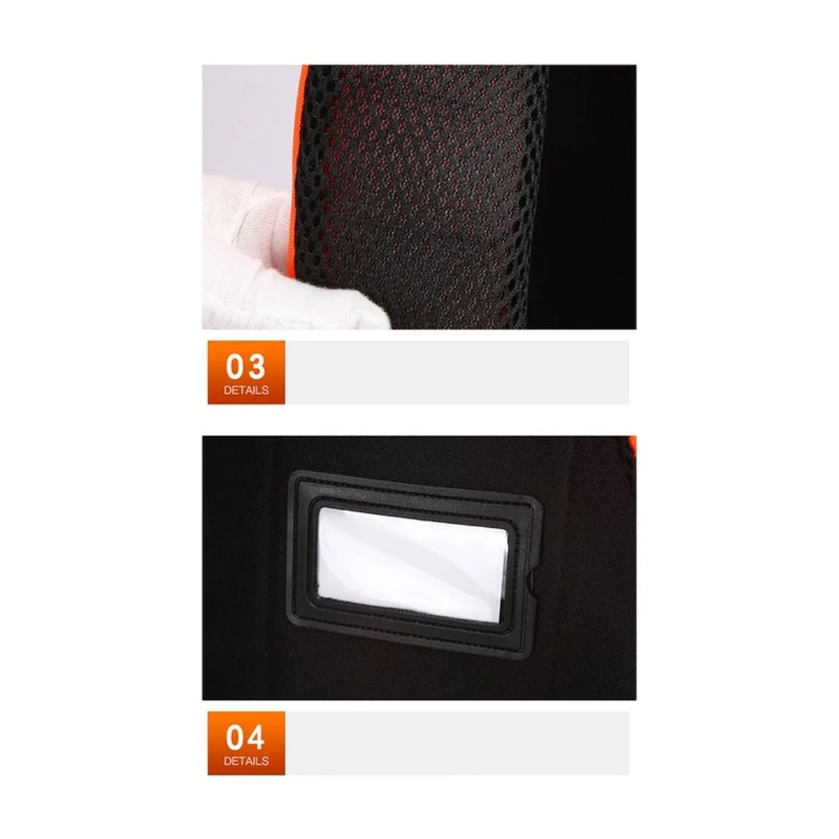 Red/Orange portable first aid bags detail view 6 - SKU 08832