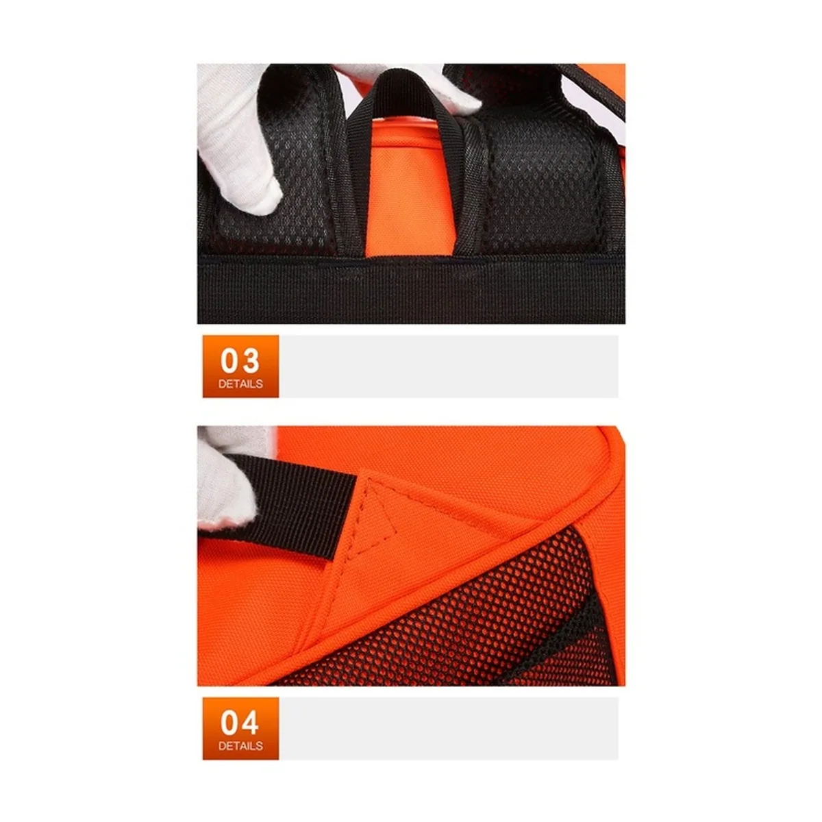 Red/Orange portable first aid bags detail view 4 - SKU 08833