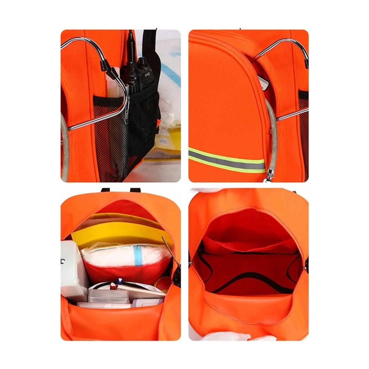 Red/Orange portable first aid bags detail view 7 - SKU 08833
