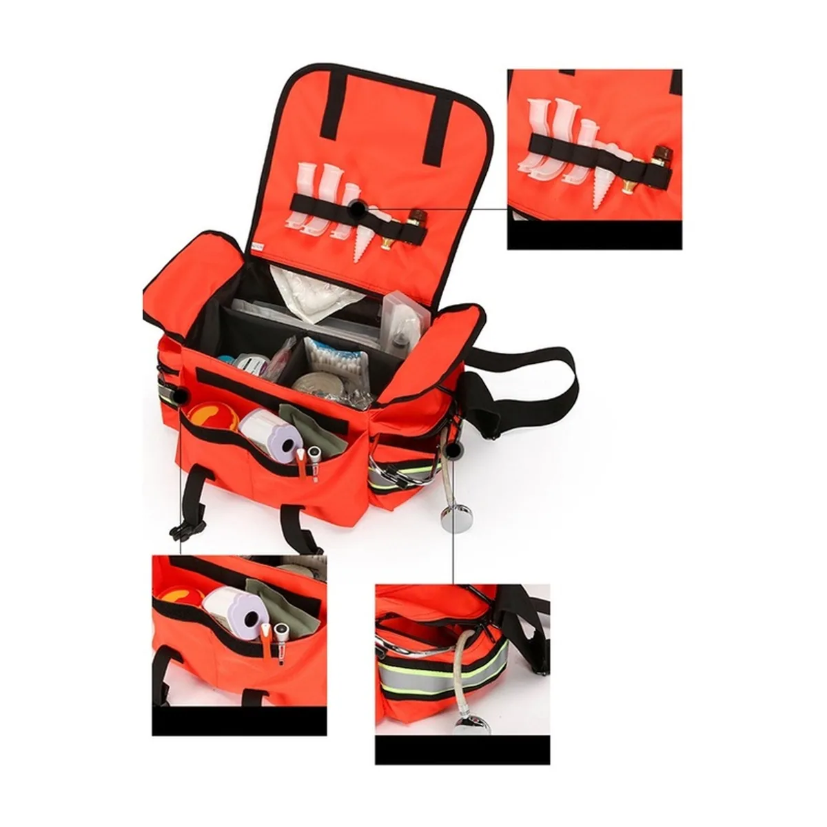 Red/Orange emergency waist bags detail view 1 - SKU 08838