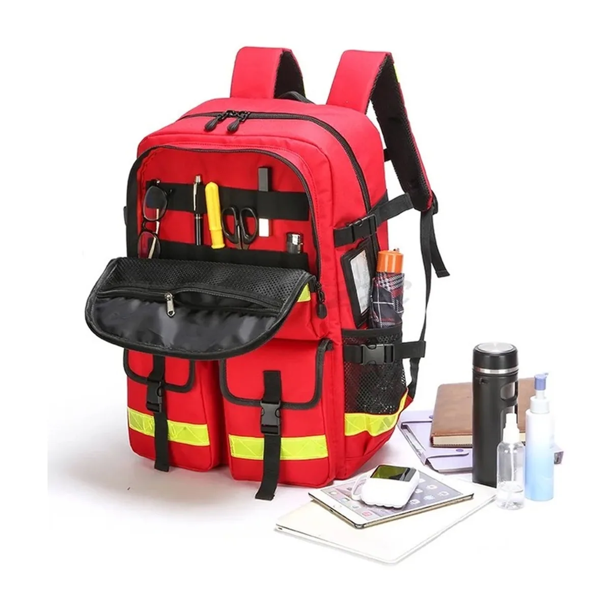 Red/Black/Orange waterproof pvc rescue bags detail view 5 - SKU 08840