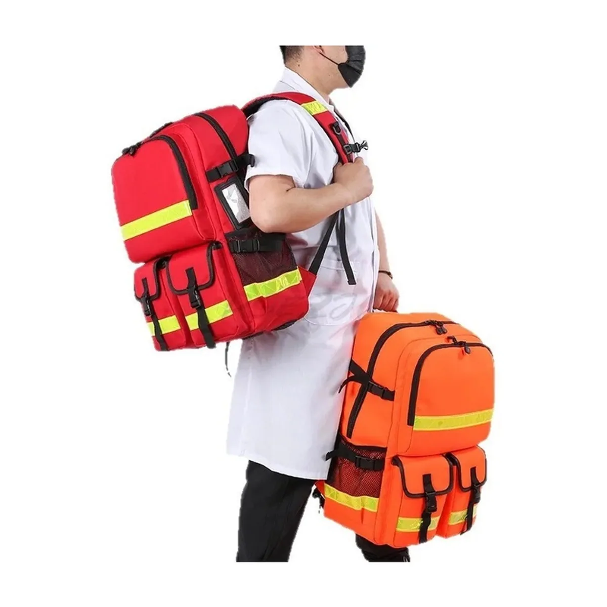 Red/Black/Orange waterproof pvc rescue bags detail view 7 - SKU 08840