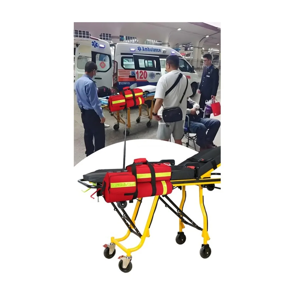 Red/Black/Navy/Orange/Red+hook/Black+hook/Navy+hook/Orange+hook portable first aid bags detail view 5 - SKU 08843