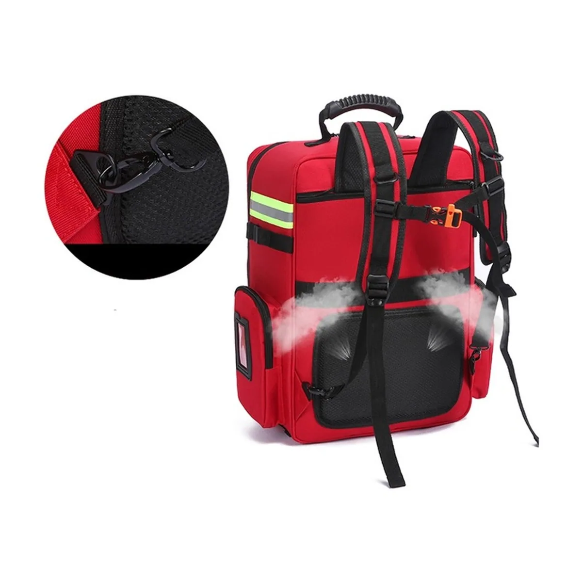 Red/Orange/Navy/Red+staircase/Orange+staircase/Navy+staircase/Red+universal/Orange+universal/Navy+universal portable first aid bags detail view 4 - SKU 08845