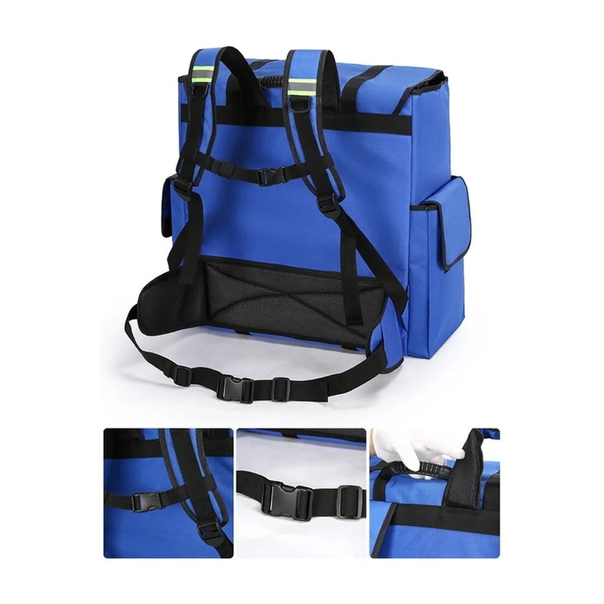 Red/Orange/Royal Blue portable first aid bags detail view 2 - SKU 08850