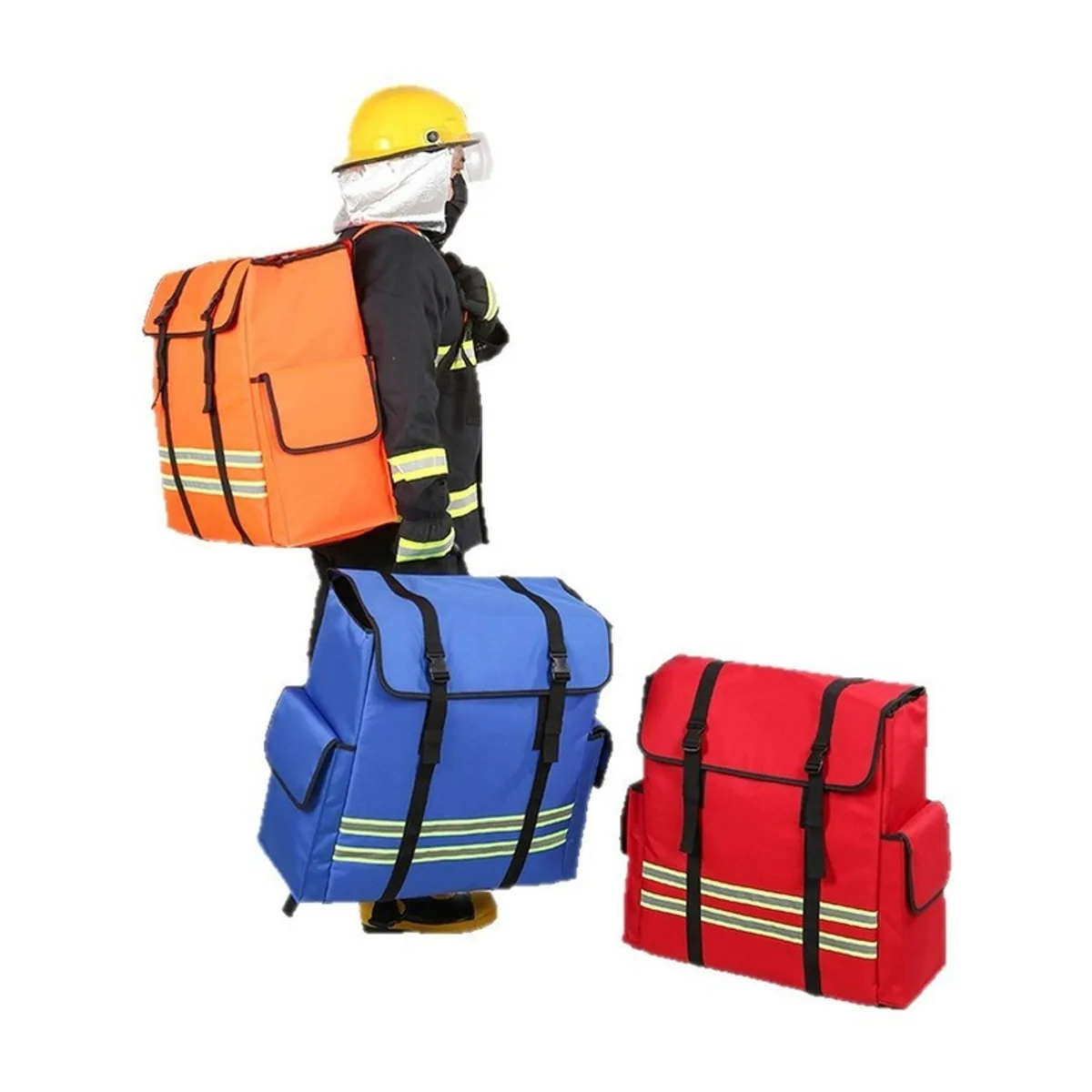 Red/Orange/Royal Blue portable first aid bags detail view 7 - SKU 08850