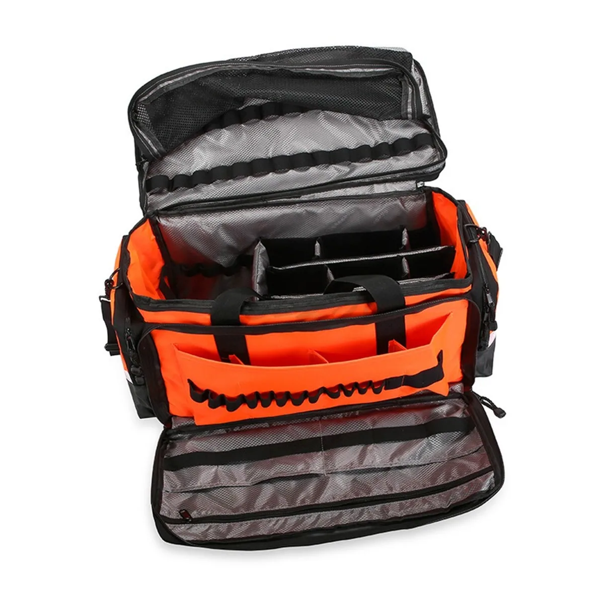 Red/Orange/Royal Blue portable first aid bags detail view 2 - SKU 08851