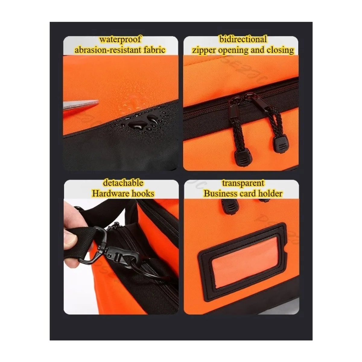 Red/Orange/Royal Blue portable first aid bags detail view 6 - SKU 08851