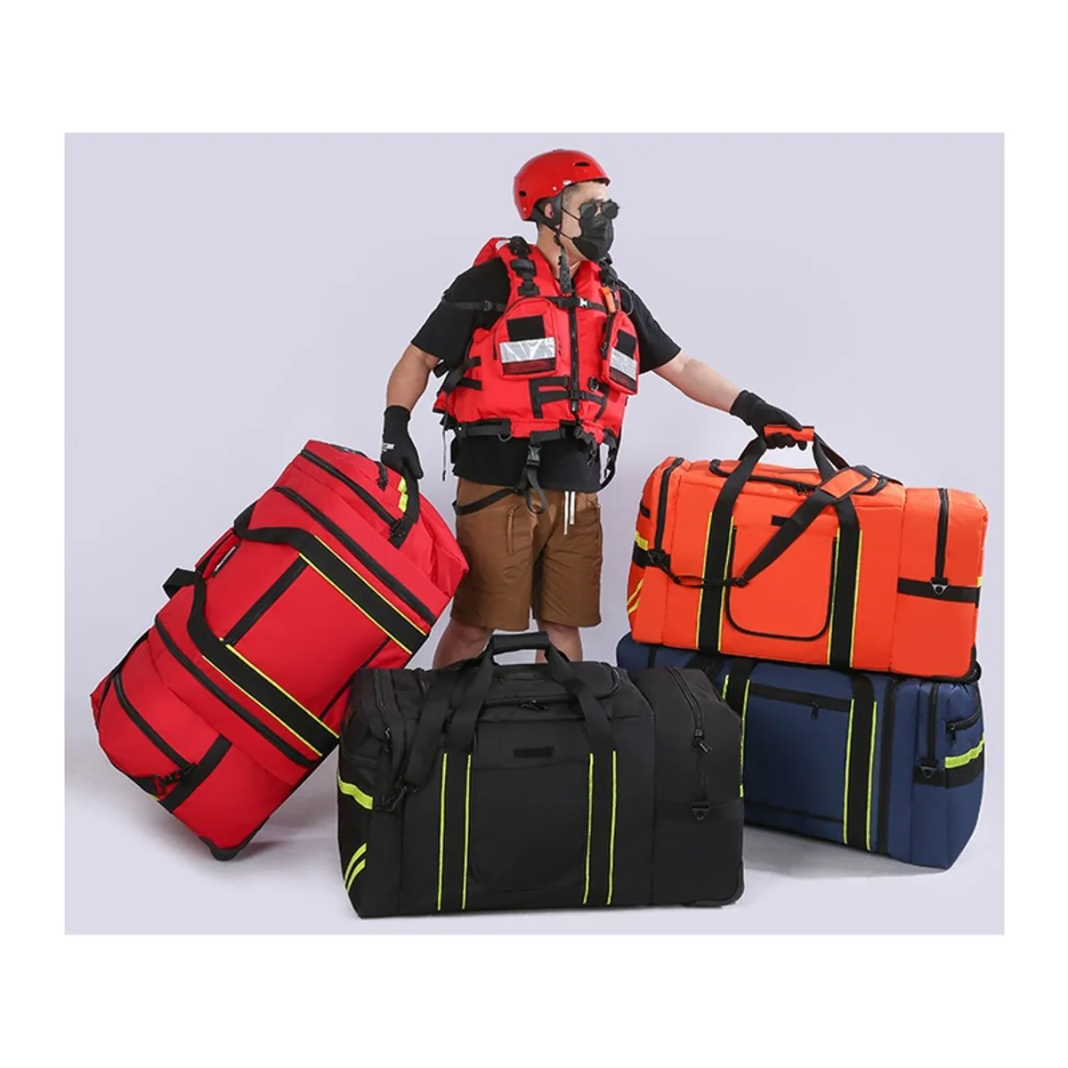 Red/Blue/Orange/Black/Red+wheels/Blue+wheels/Orange+wheels/Black+wheels/Red+pullrod/Blue+pullrod/Orange+pullrod/Black+pullrod portable first aid bags detail view 1 - SKU 08861