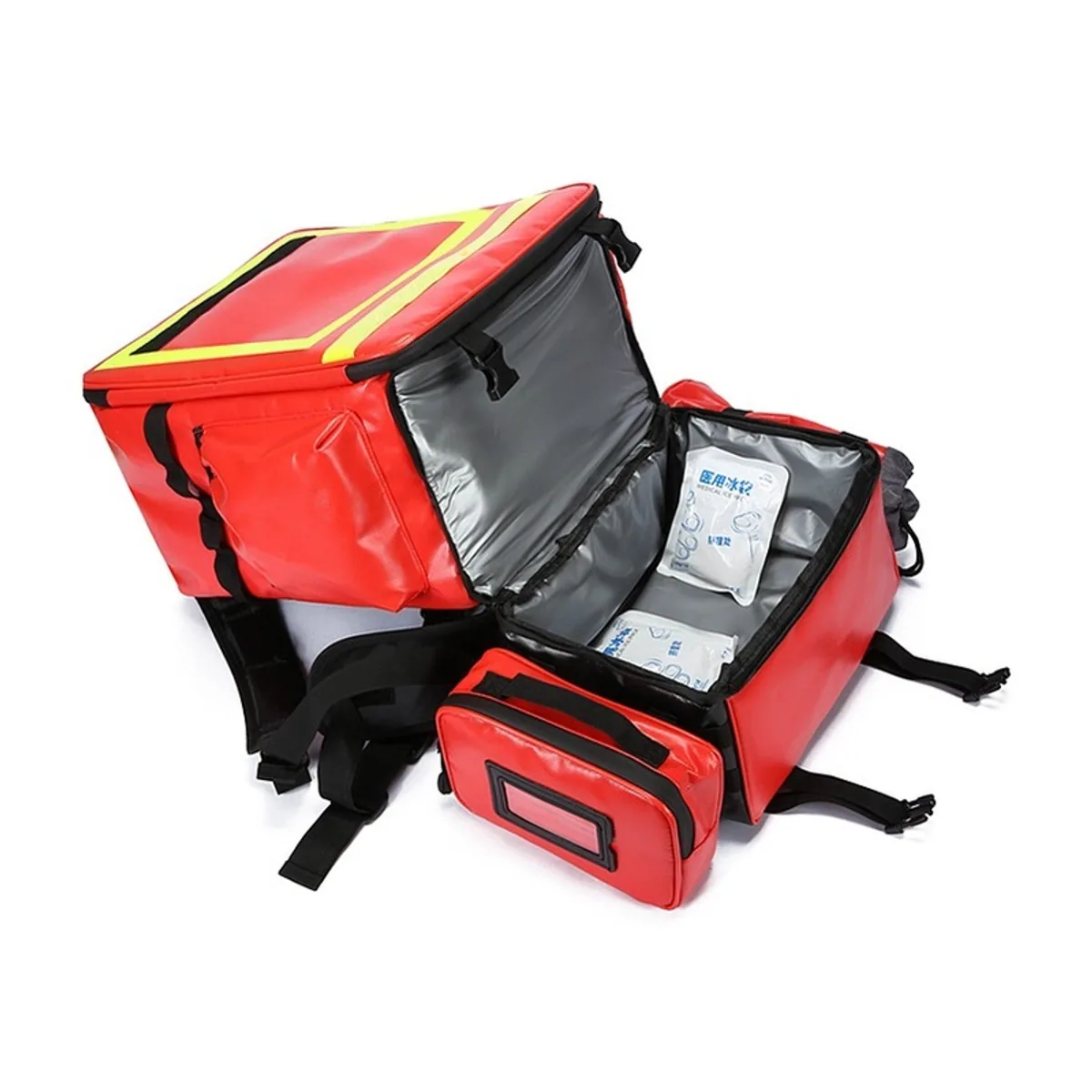 Red/Royal Blue waterproof pvc rescue bags detail view 1 - SKU 08863
