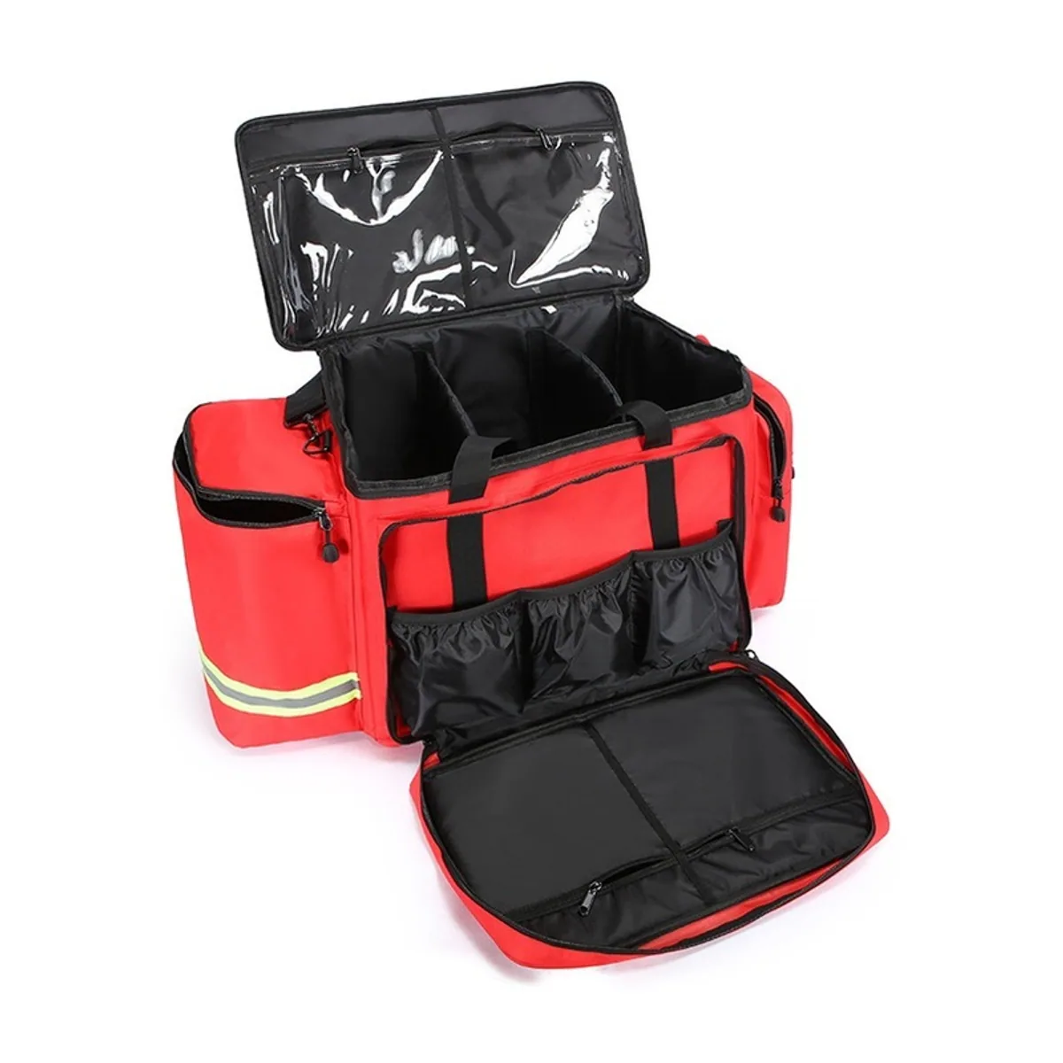 Red portable first aid bags detail view 1 - SKU 08865