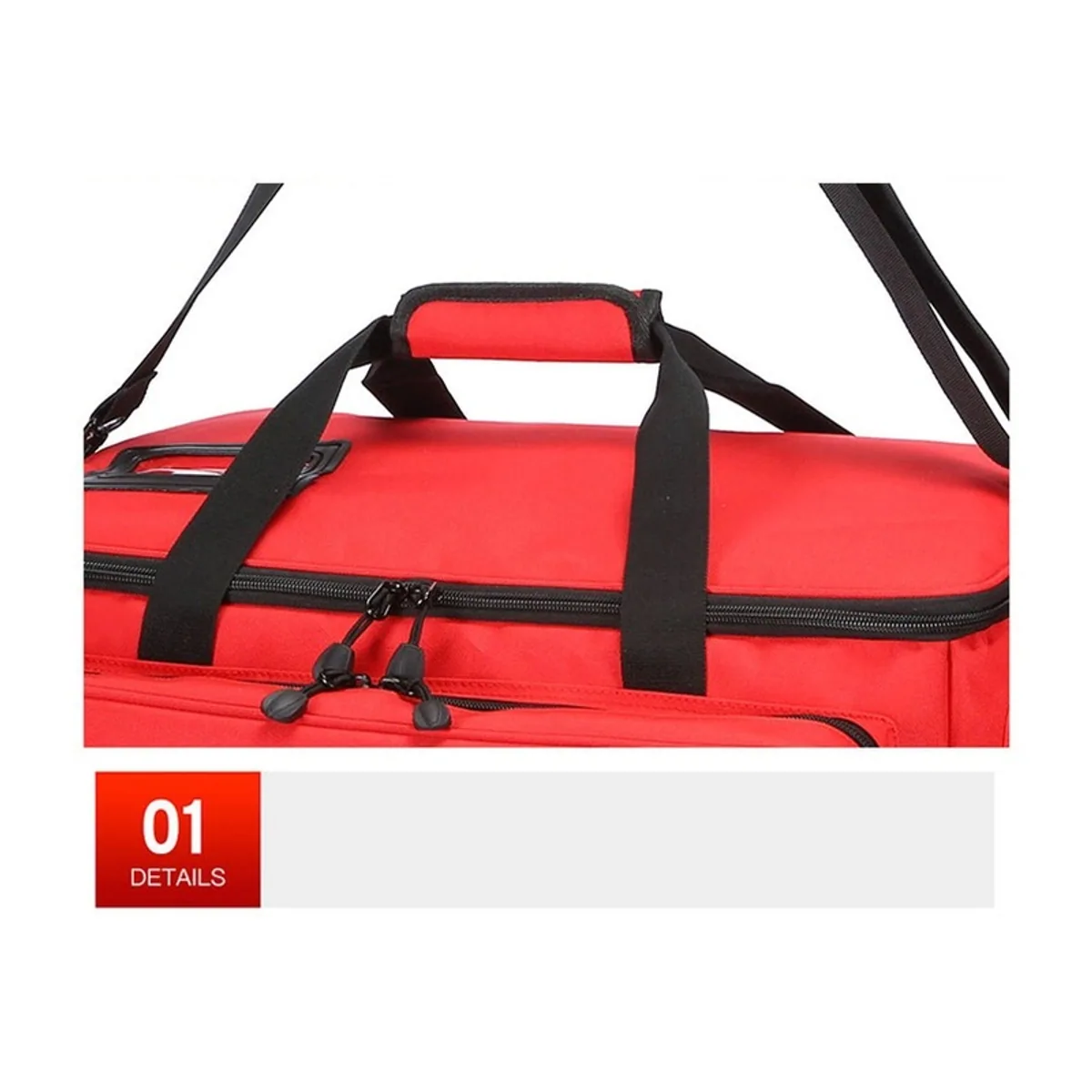 Red portable first aid bags detail view 6 - SKU 08865