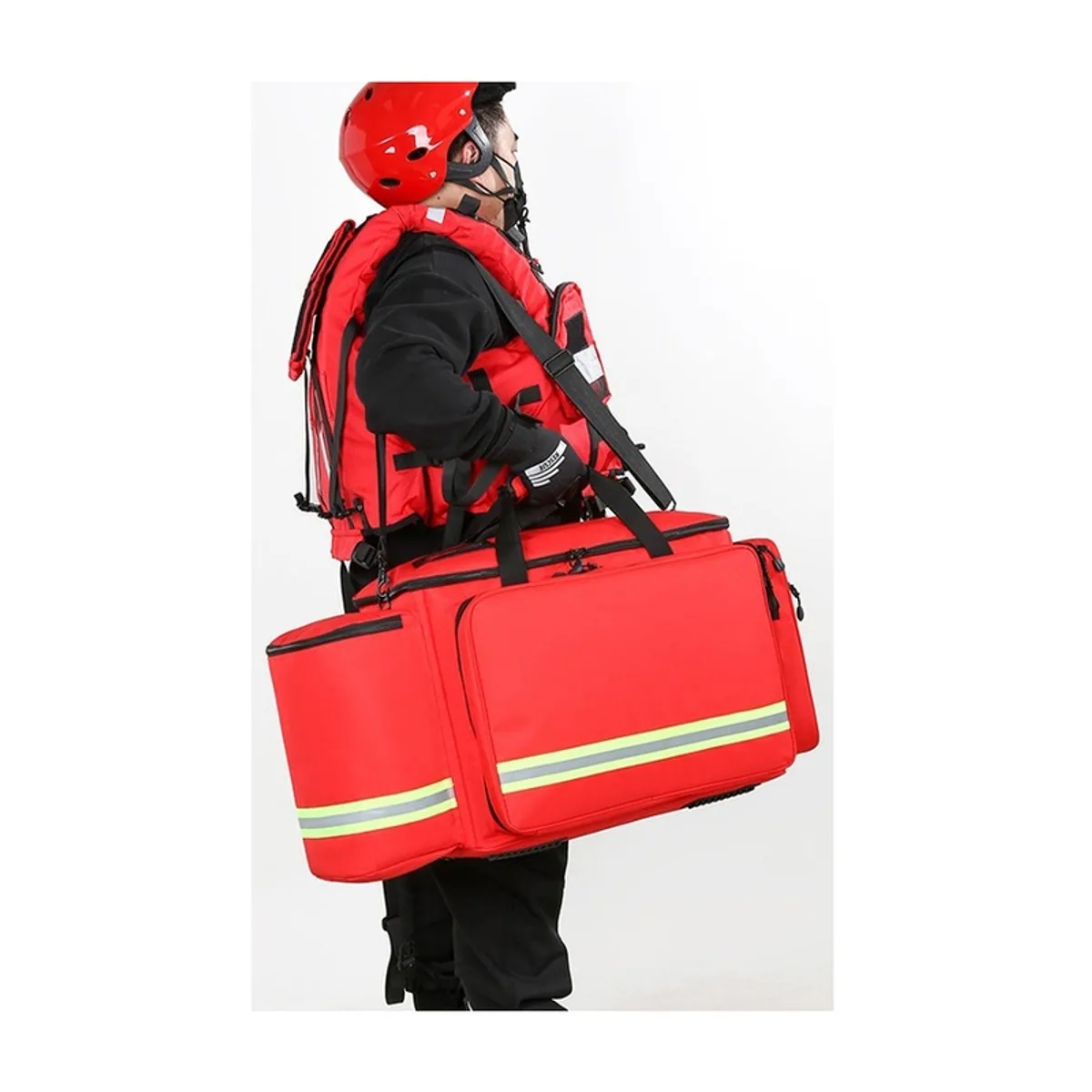 Red portable first aid bags detail view 7 - SKU 08865
