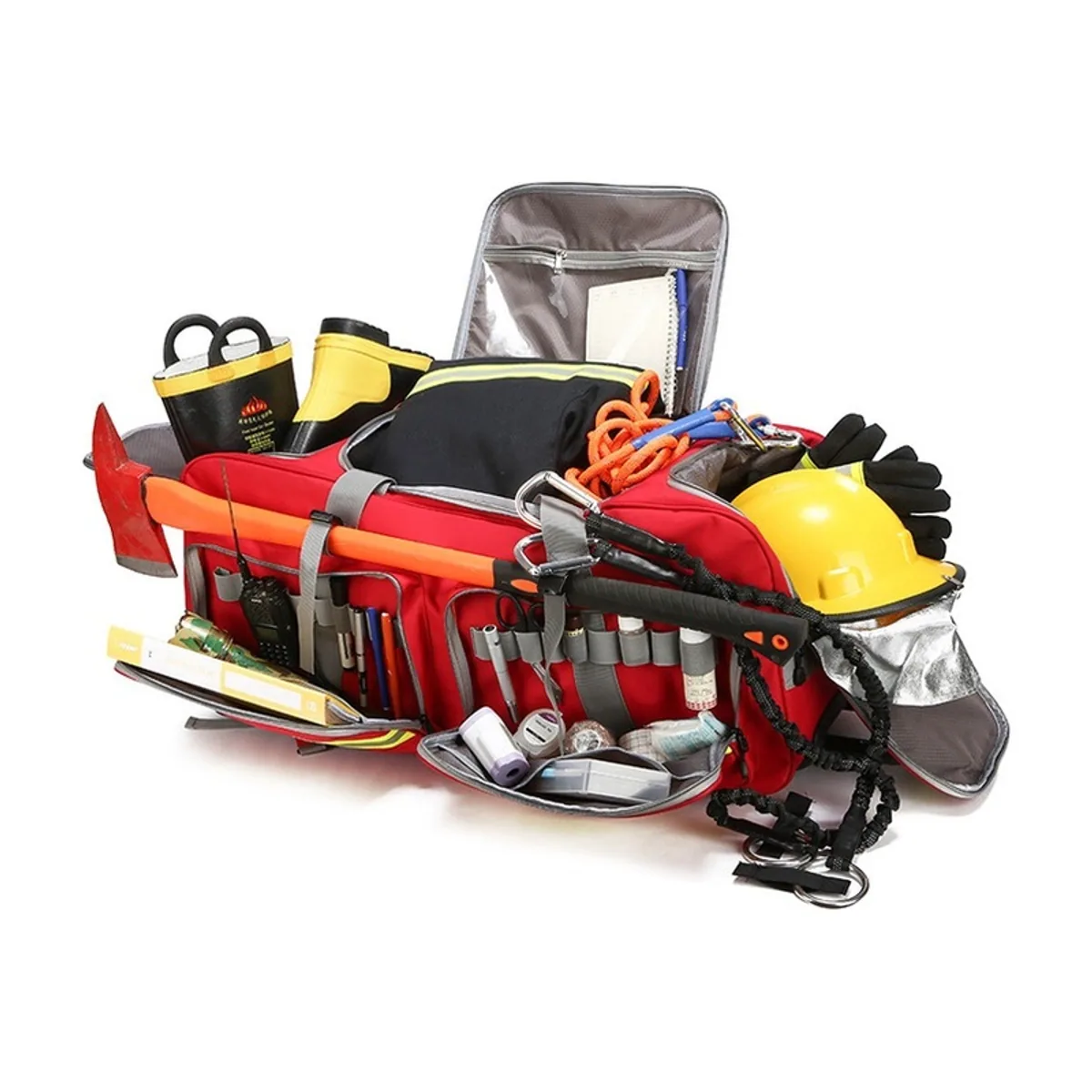Red/Orange/Black/Navy Blue trolley rescue bags detail view 3 - SKU 09903