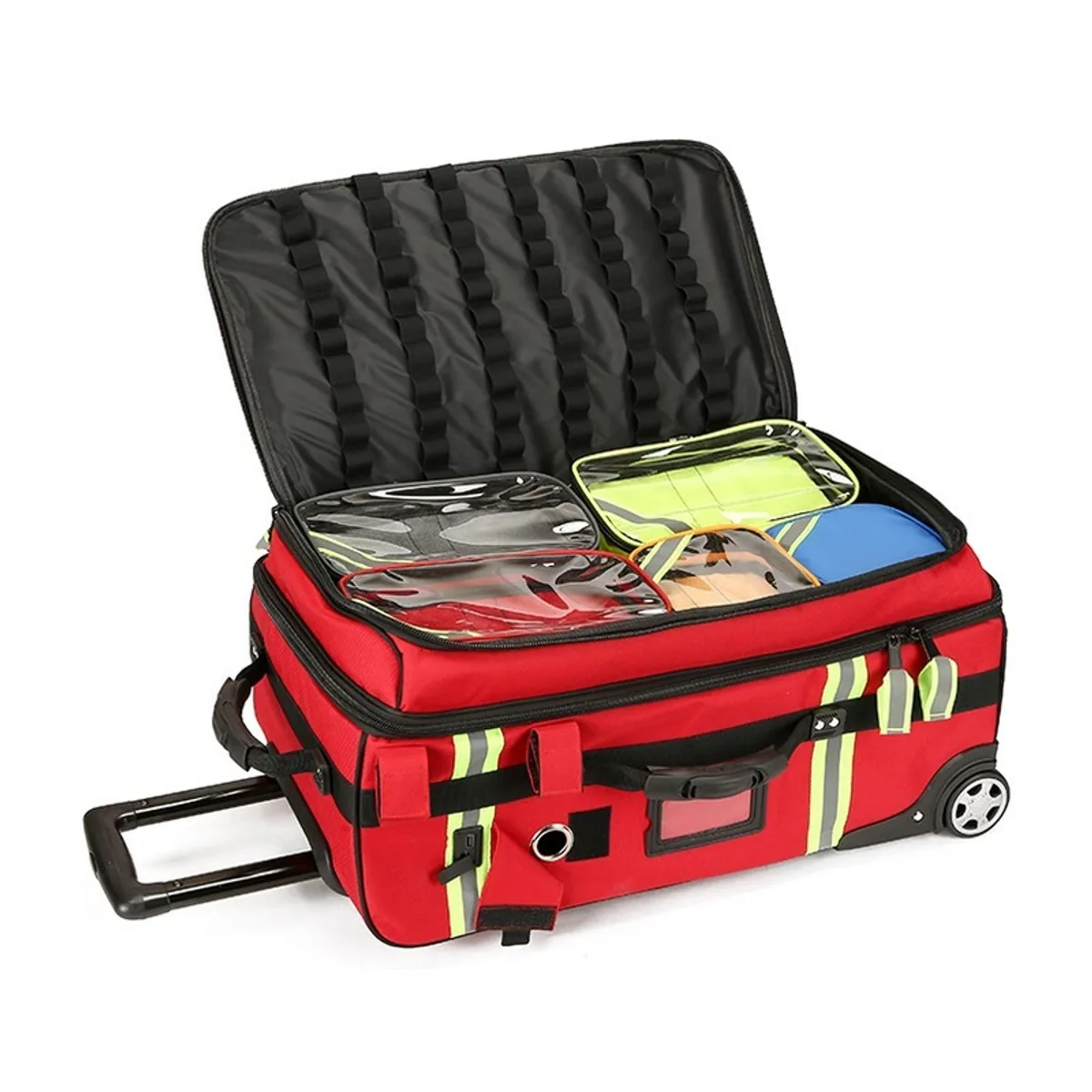Red/Black trolley rescue bags detail view 3 - SKU 09904