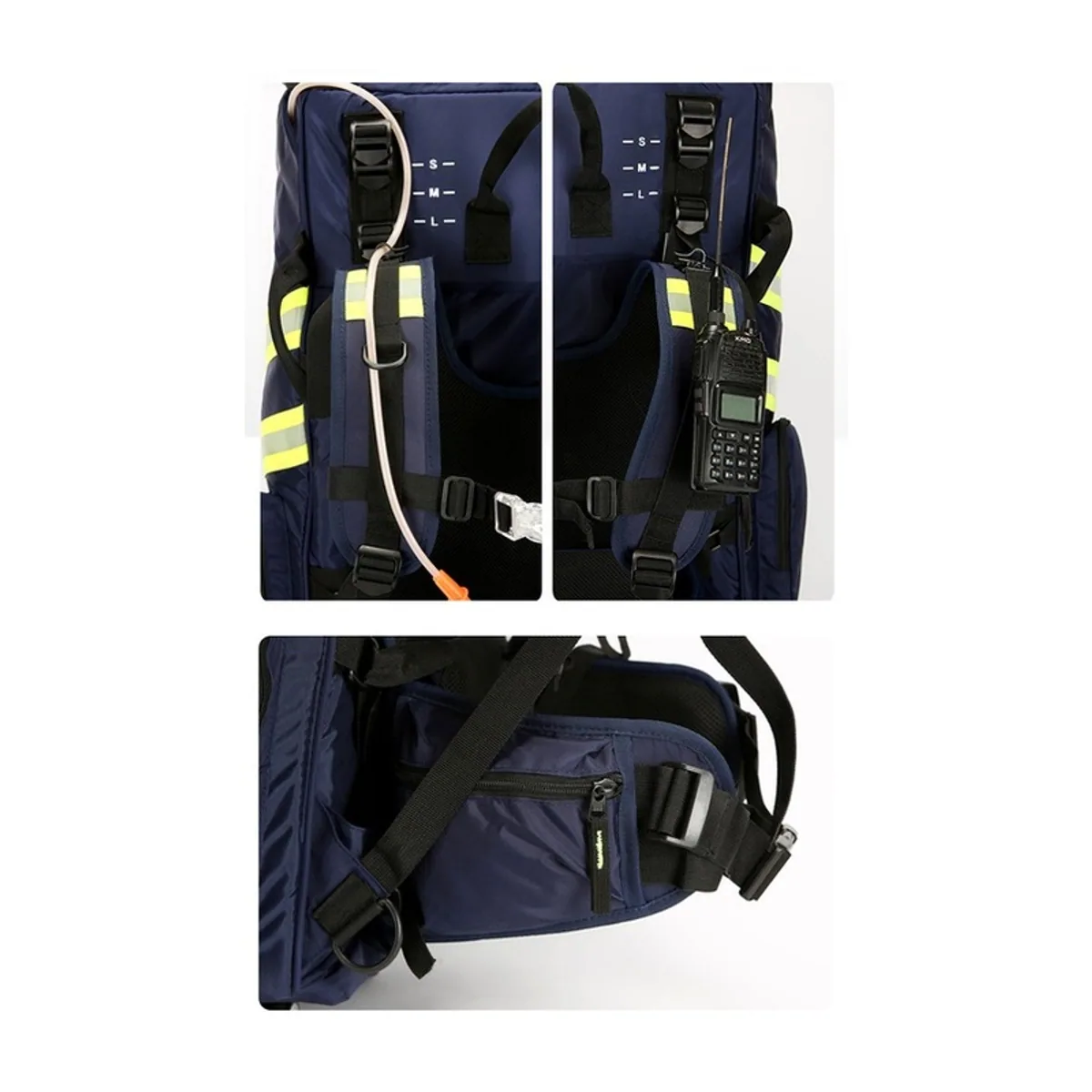 Red/Orange/Navy Blue trolley rescue bags detail view 5 - SKU 09905