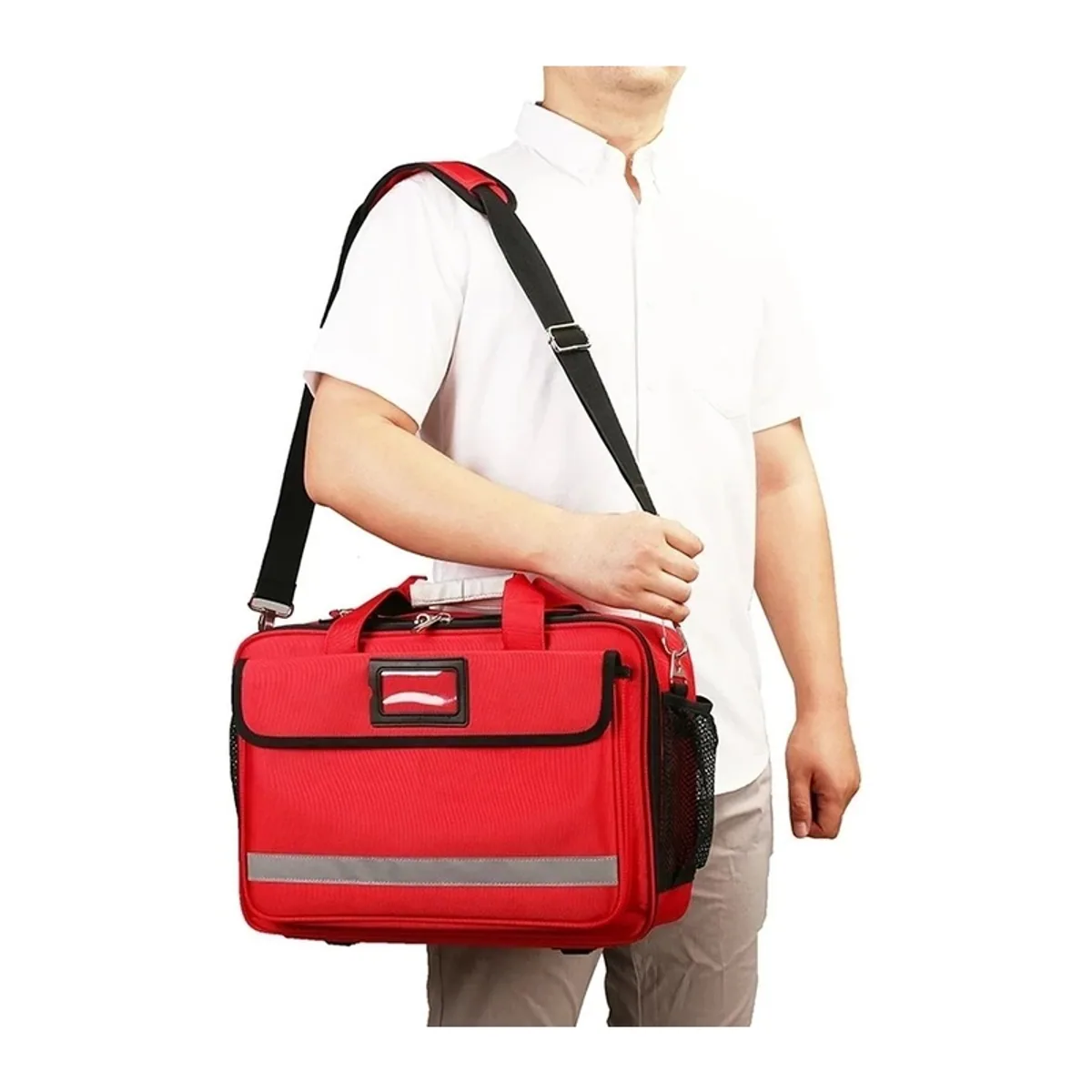 Red/Orange/Black/Royal Blue medical emergency backpacks detail view 5 - SKU 09906