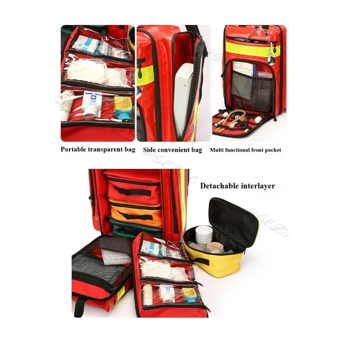 Red waterproof pvc rescue bags detail view 3 - SKU 09908PVC