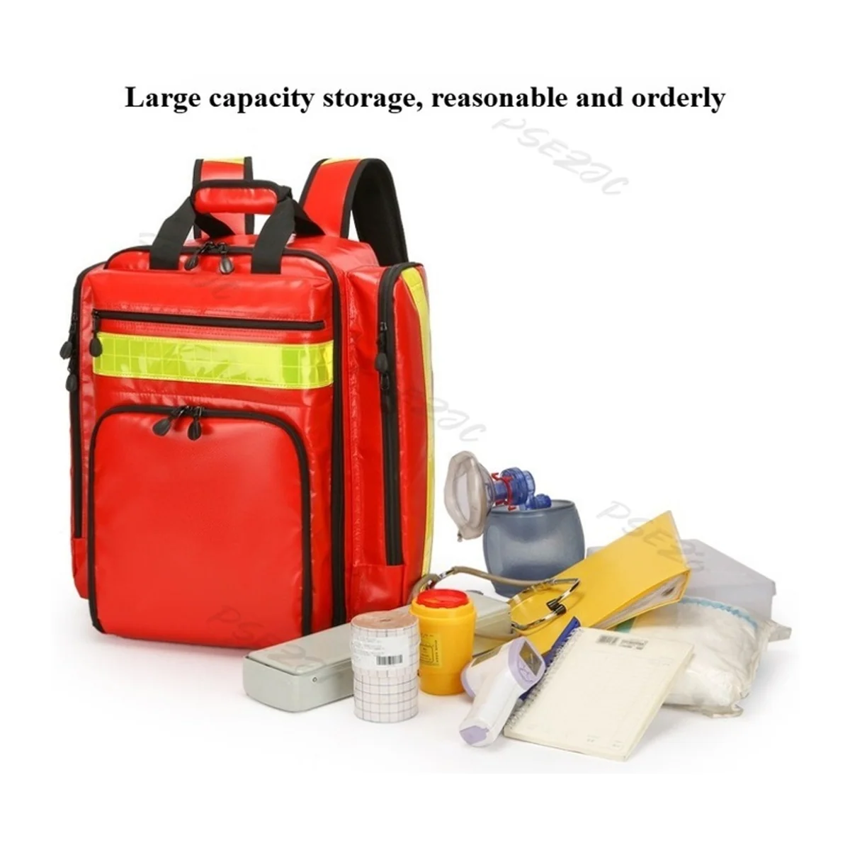 Red waterproof pvc rescue bags detail view 7 - SKU 09908PVC