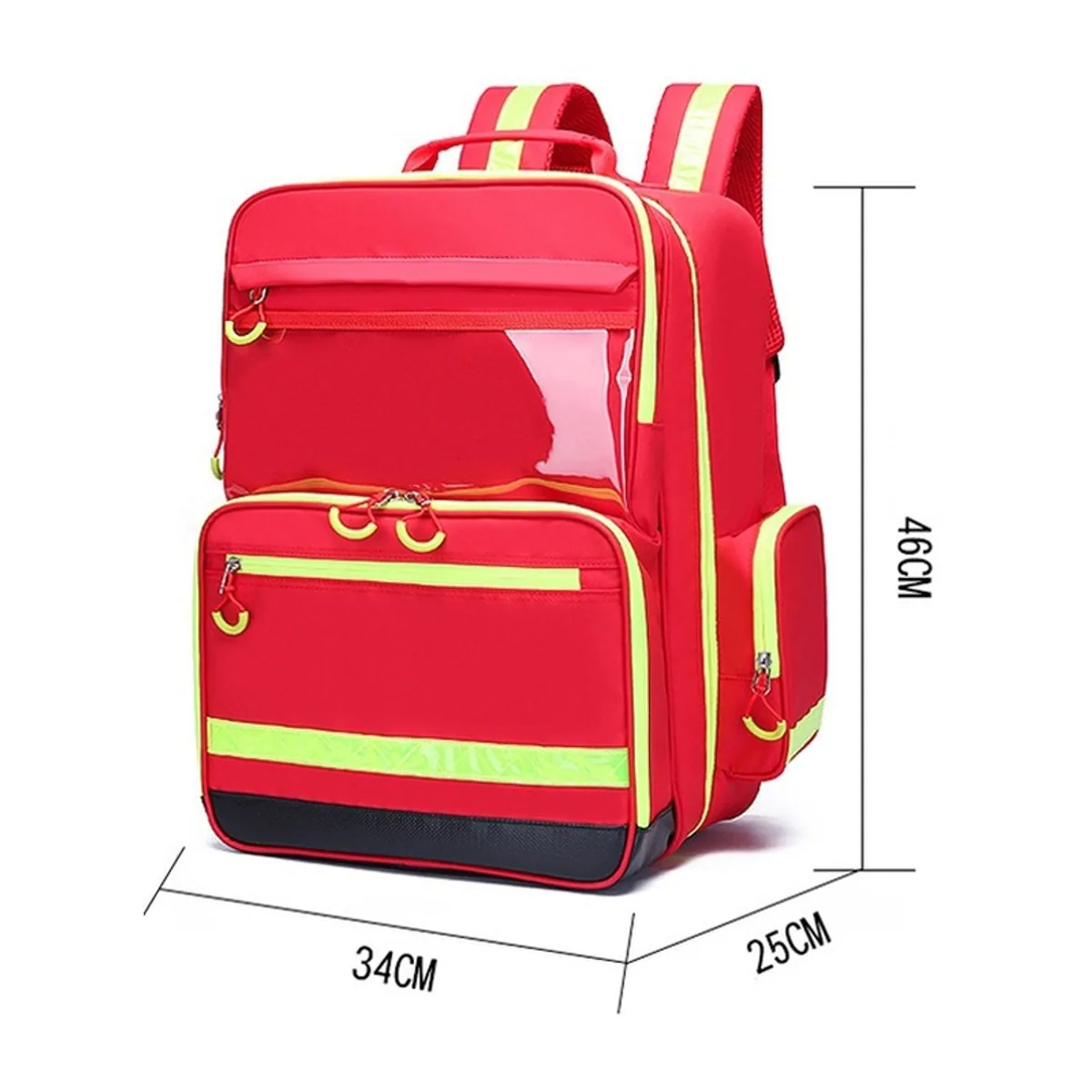 Red medical emergency backpacks detail view 1 - SKU 09910