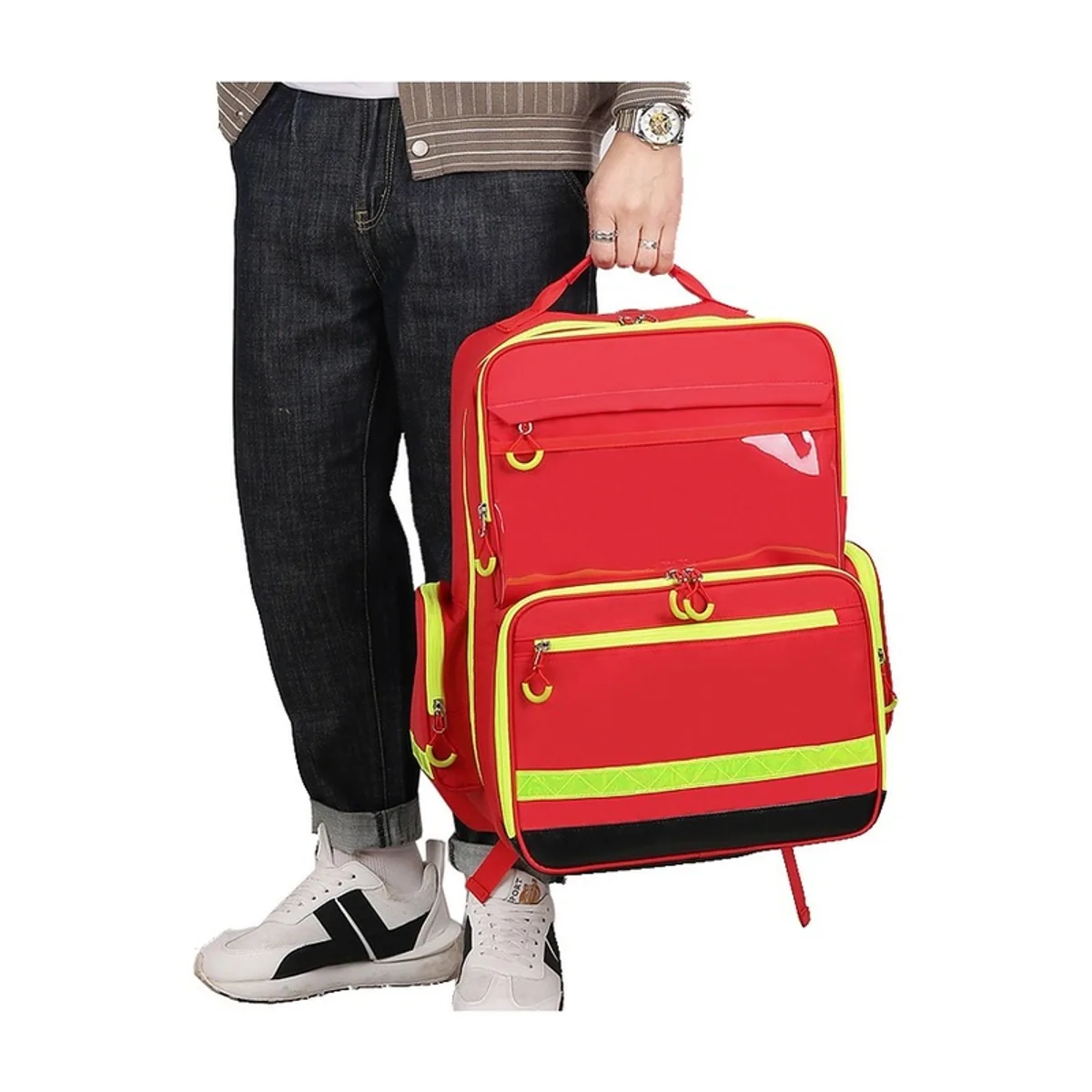Red medical emergency backpacks detail view 5 - SKU 09910