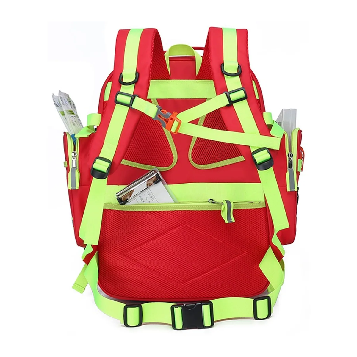 Red waterproof pvc rescue bags detail view 1 - SKU 09911