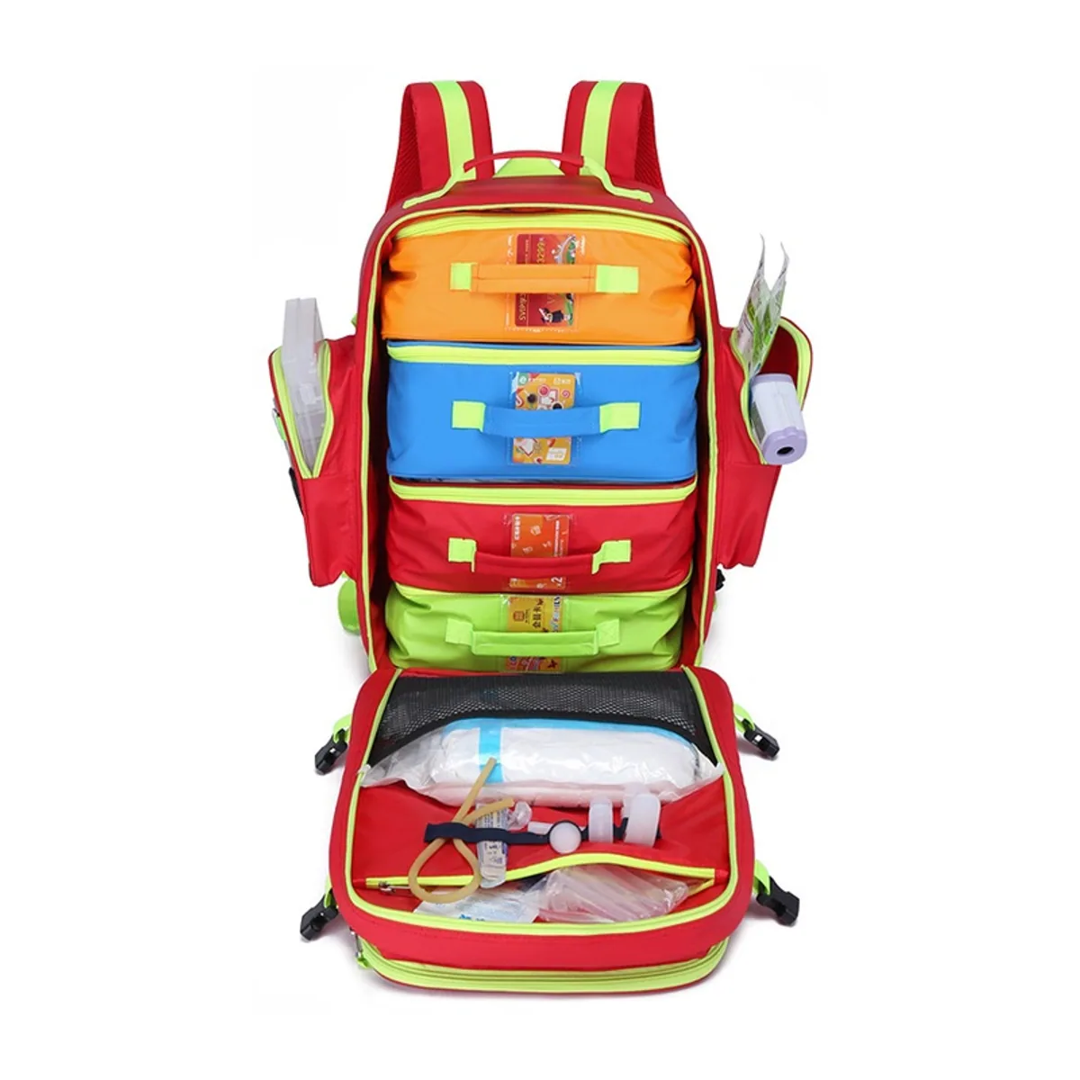 Red waterproof pvc rescue bags detail view 3 - SKU 09911