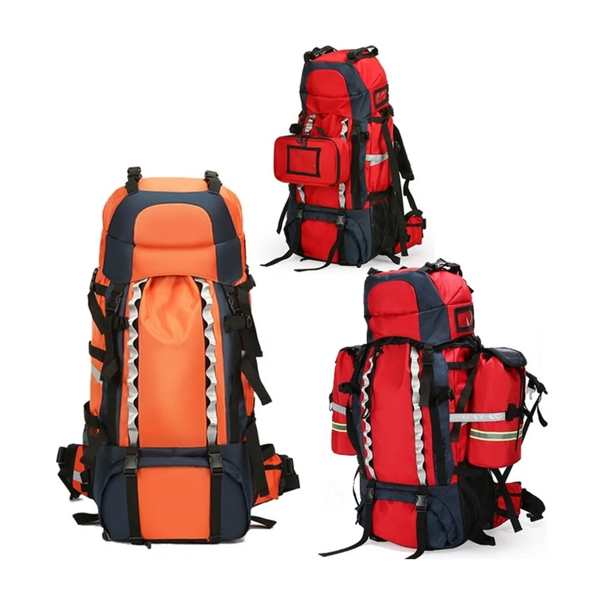 Red/Orange/Blue/Red+Small bag/Orange+Small bag/Blue+Small bag/Red+2bags/Orange+2bags outdoor rescue backpacks detail view 4 - SKU 09914