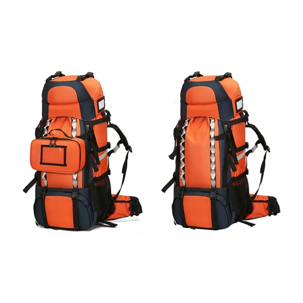 Red/Orange/Blue/Red+Small bag/Orange+Small bag/Blue+Small bag/Red+2bags/Orange+2bags outdoor rescue backpacks front view - SKU 09914