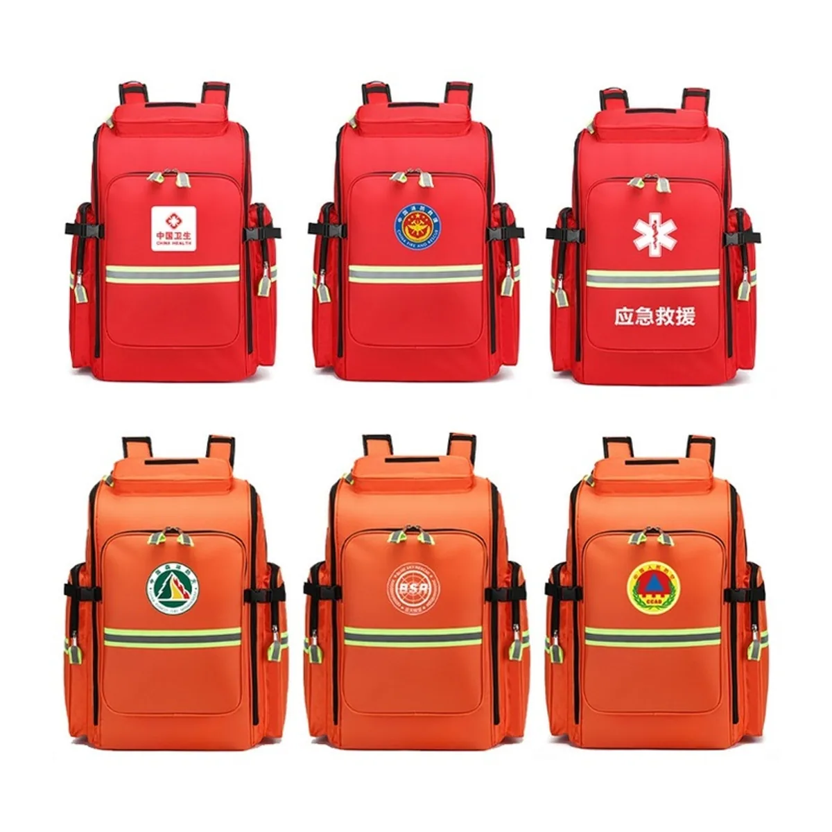 Red/Orange/Royal Blue waterproof pvc rescue bags detail view 2 - SKU 09915