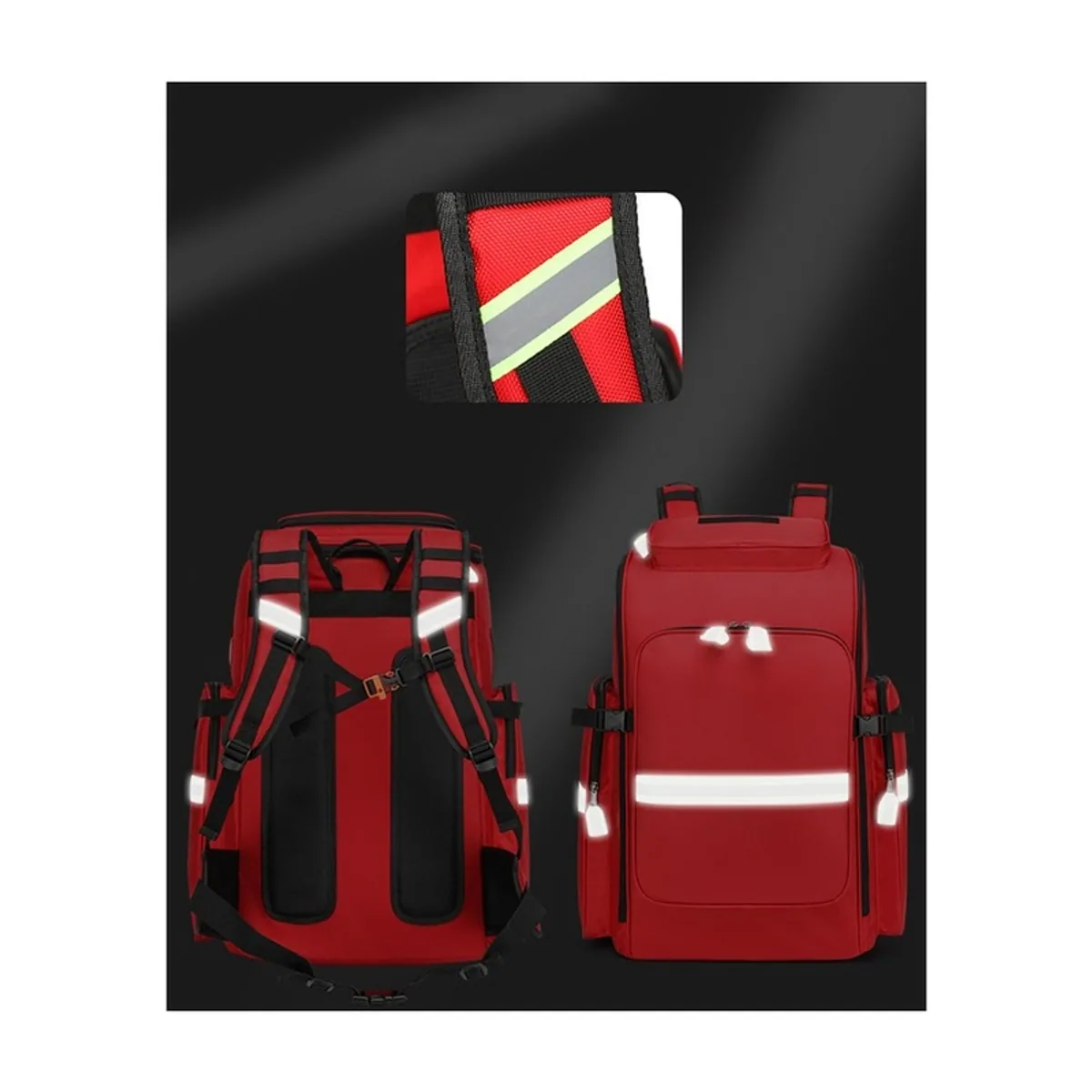 Red/Orange/Royal Blue waterproof pvc rescue bags detail view 6 - SKU 09915