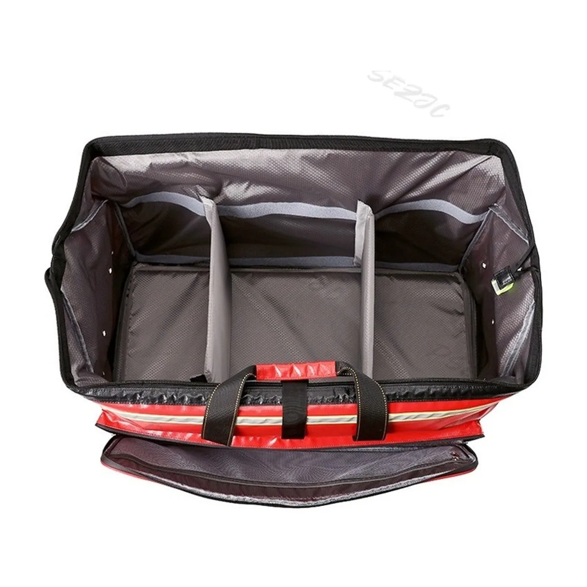 Red/Orange/Royal Blue rescue duffel bags detail view 2 - SKU 09916