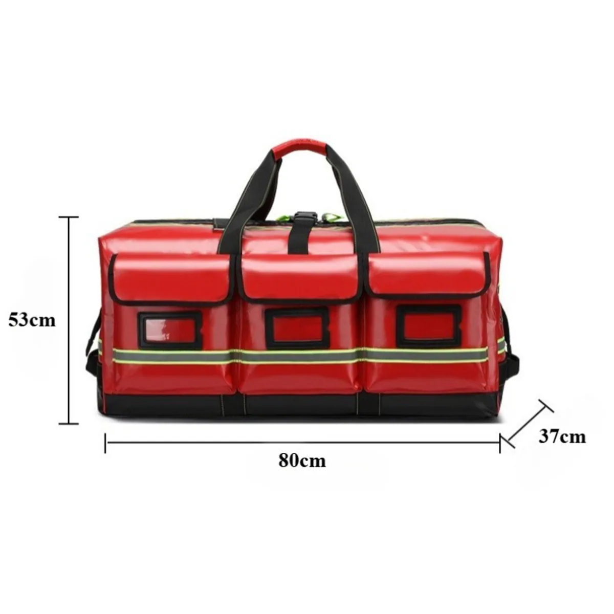 Red/Orange/Royal Blue rescue duffel bags detail view 6 - SKU 09916