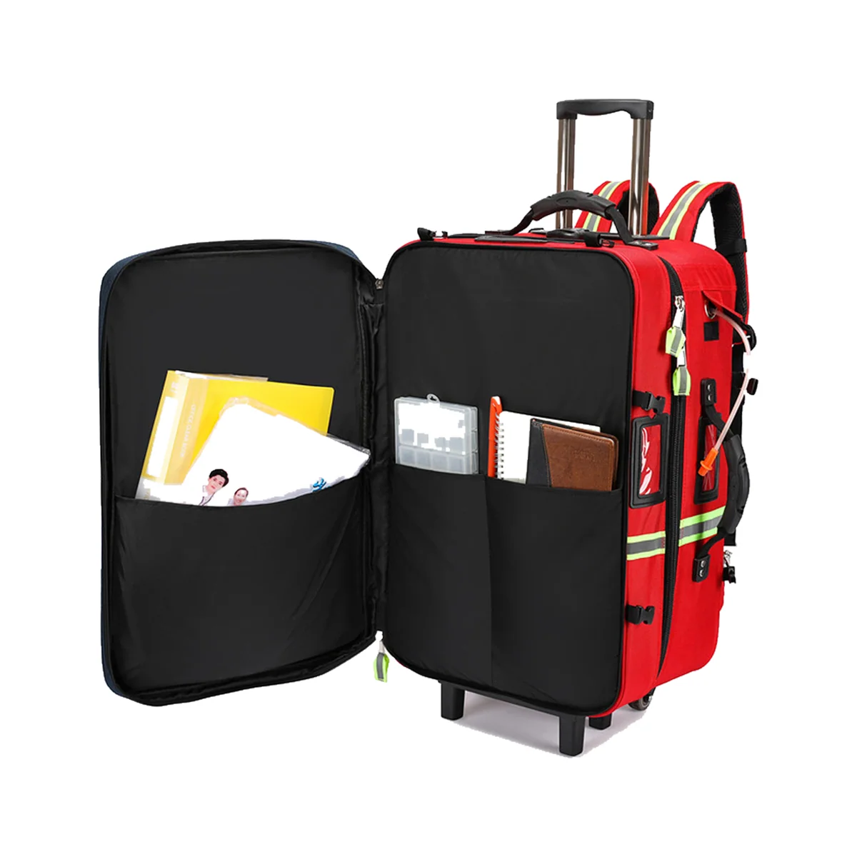 Red/Navy Blue/Red+3 Bags/Navy+3 Bags trolley rescue bags detail view 4 - SKU 09917