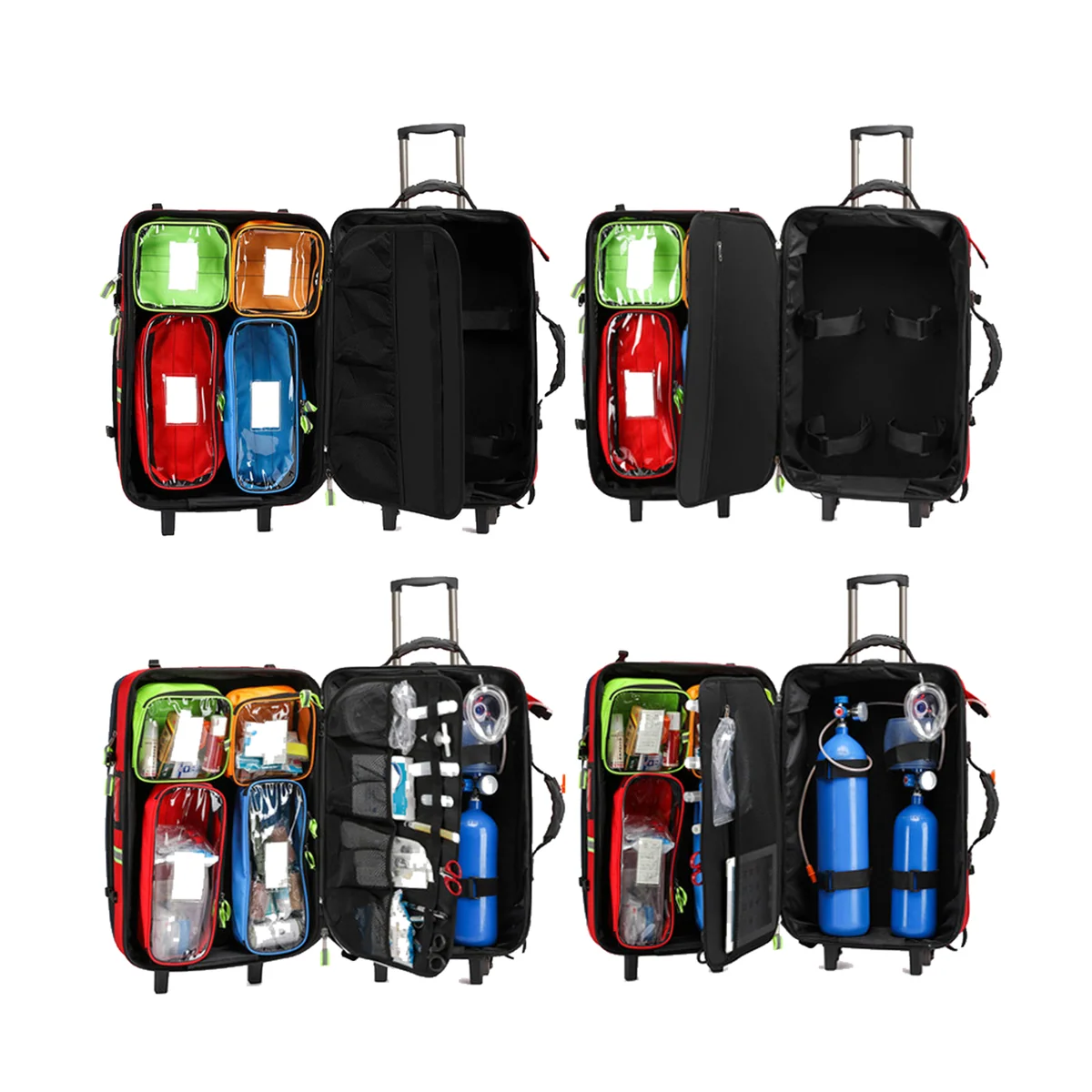 Red/Navy Blue/Red+3 Bags/Navy+3 Bags trolley rescue bags detail view 5 - SKU 09917